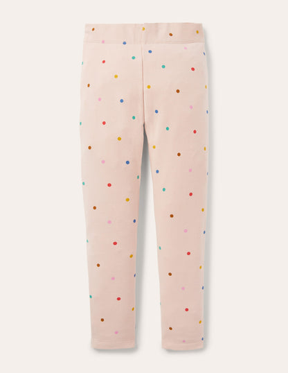 Fröhliche bequeme Leggings-Provence-Rosa, Konfettipunkte
