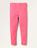 Fröhliche Leggings-Helles Pink/Naturweiß, Getupft