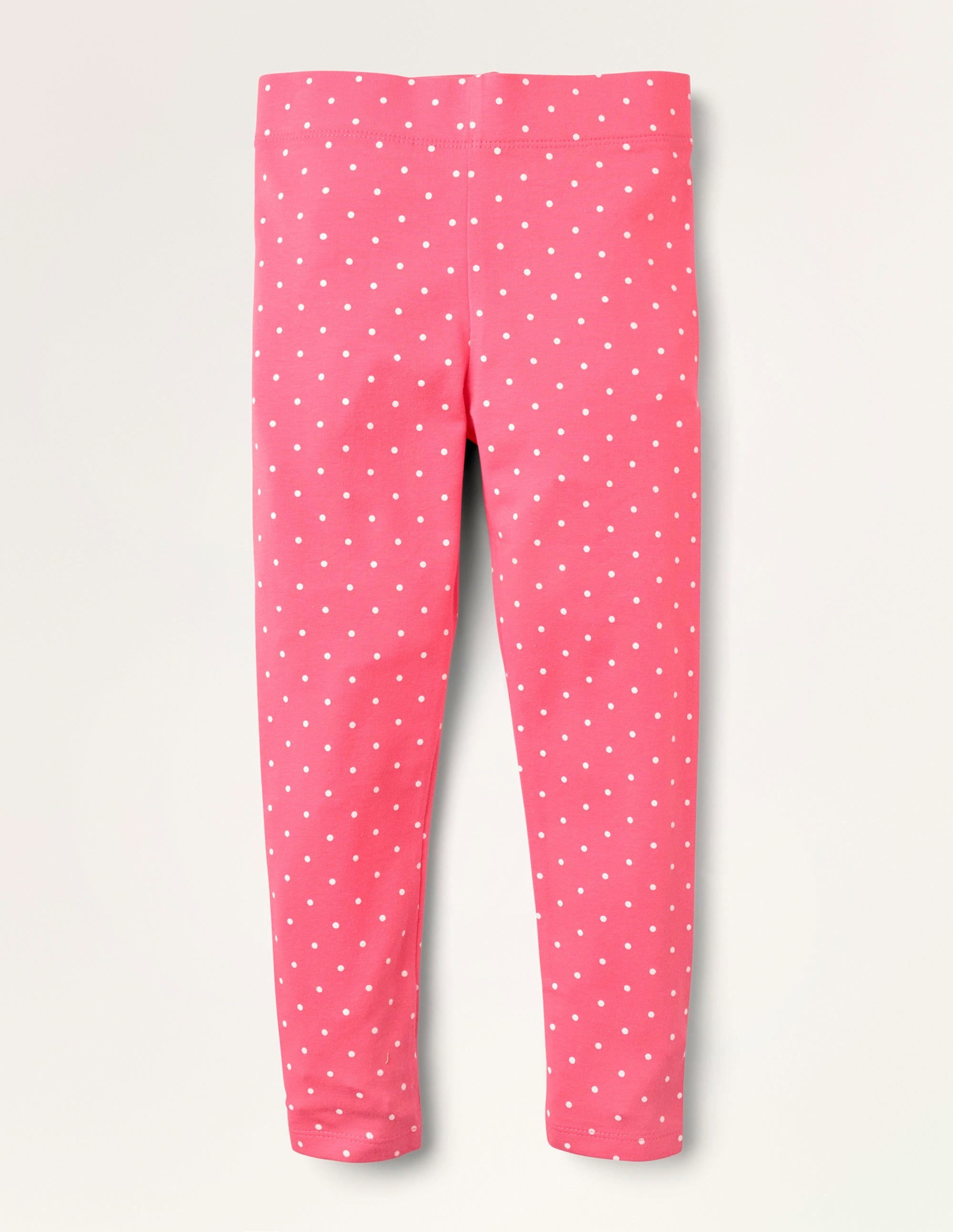 Fröhliche Leggings-Helles Pink/Naturweiß, Getupft - Image 1