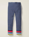 Fröhliche Leggings-Schuluniform-Navy/Naturweiß, Regenbogen