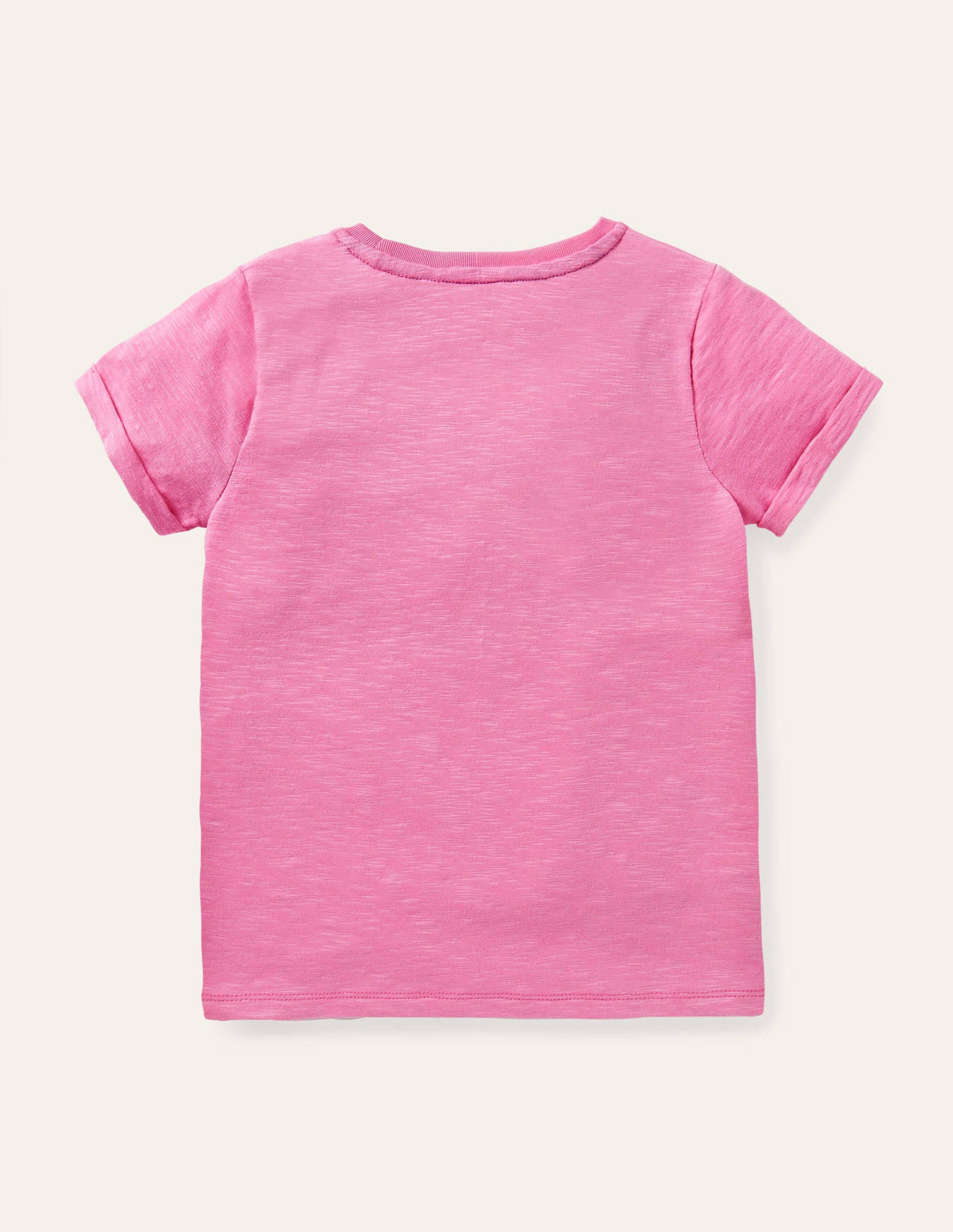 T-shirt flammé avec poche étoile-Rose fleur de prunier-2