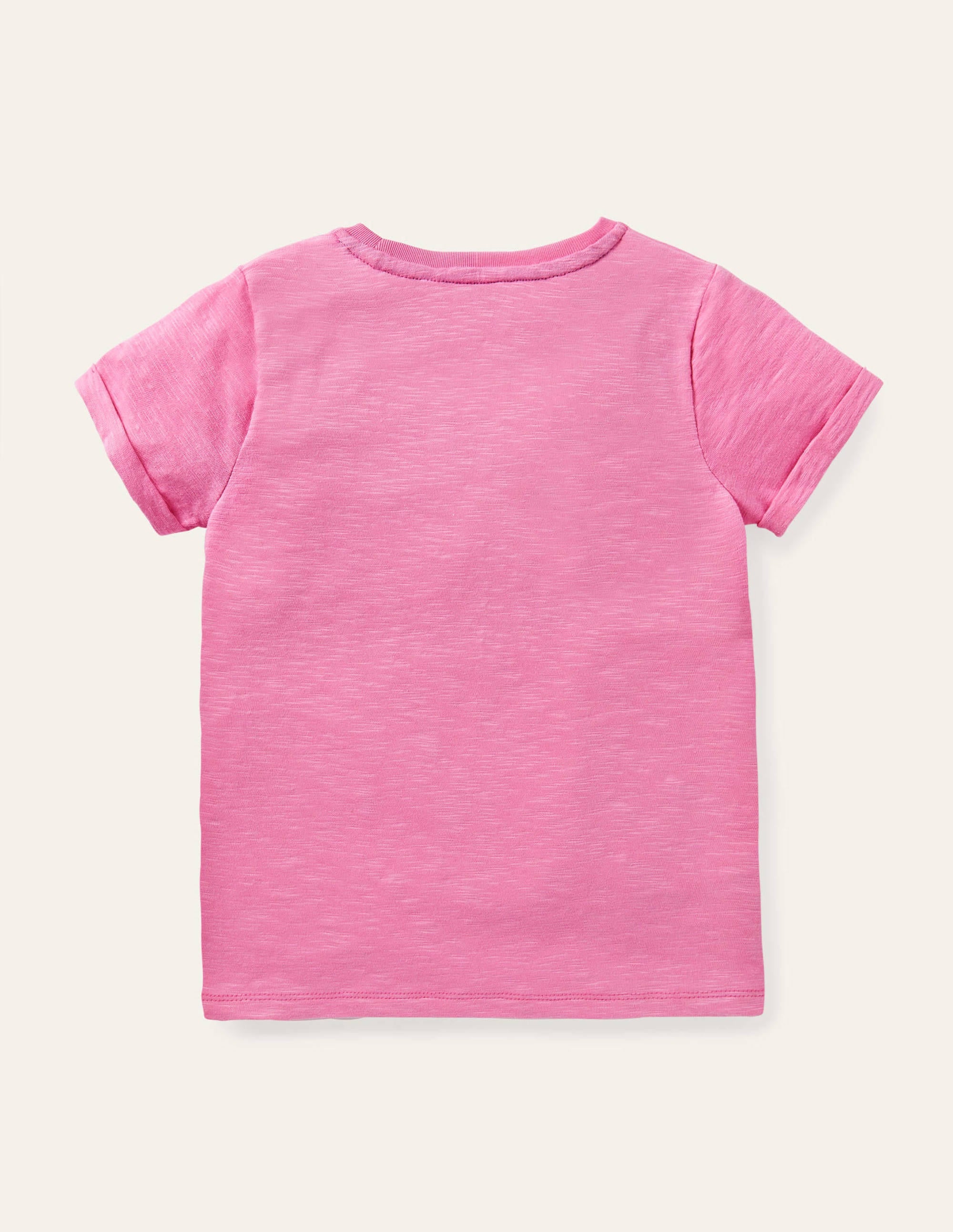 T-shirt flammé avec poche étoile-Rose fleur de prunier - Image 2