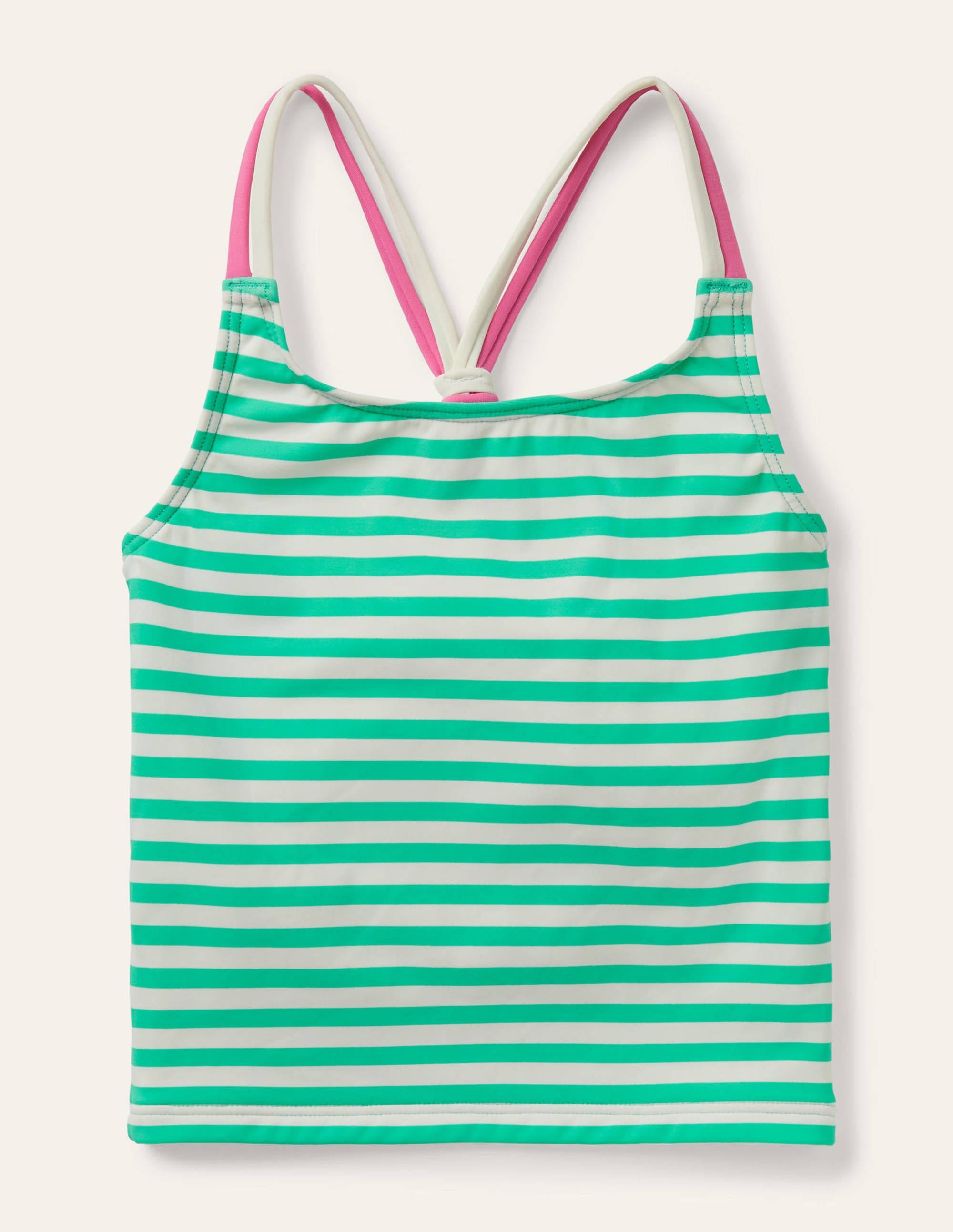 Haut de tankini à motif-Vert pâle/ivoire - Image 1