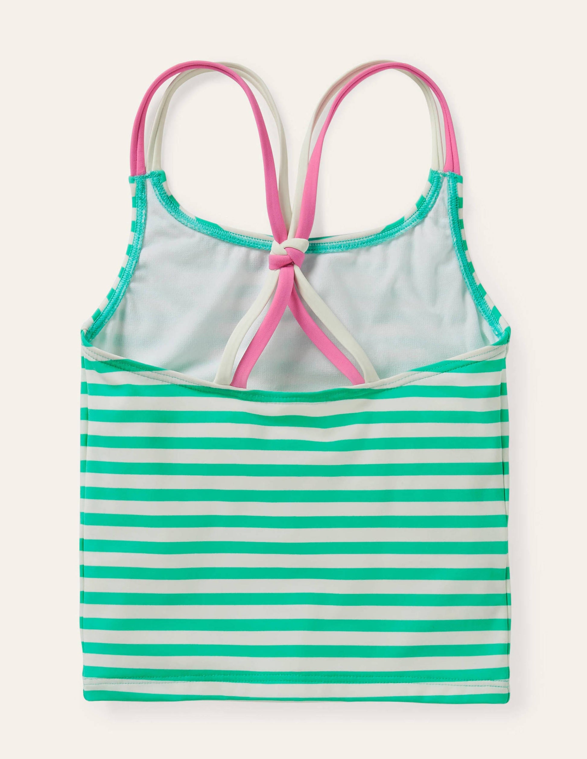 Haut de tankini à motif-Vert pâle/ivoire-2