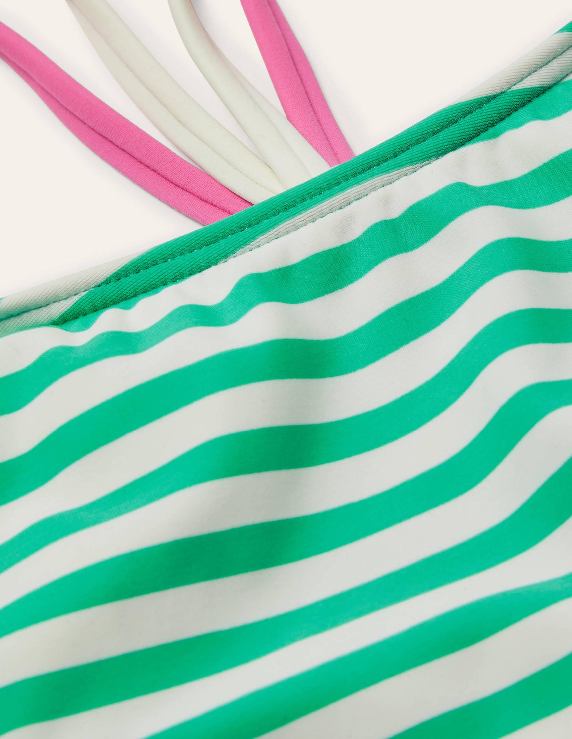 Haut de tankini à motif-Vert pâle/ivoire - Image 3