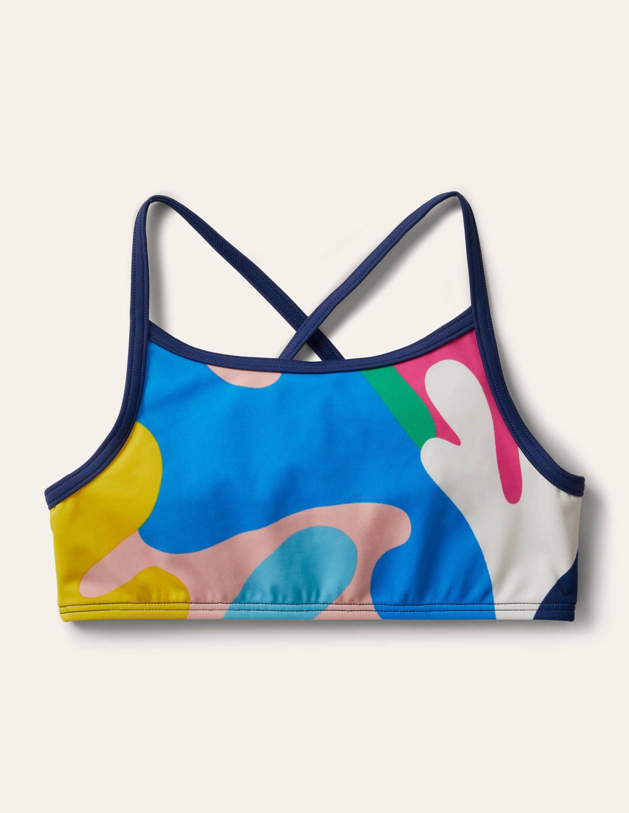 Gemustertes Bikini-Oberteil-Bunt, Korallen-Camouflagemuster - Image 1