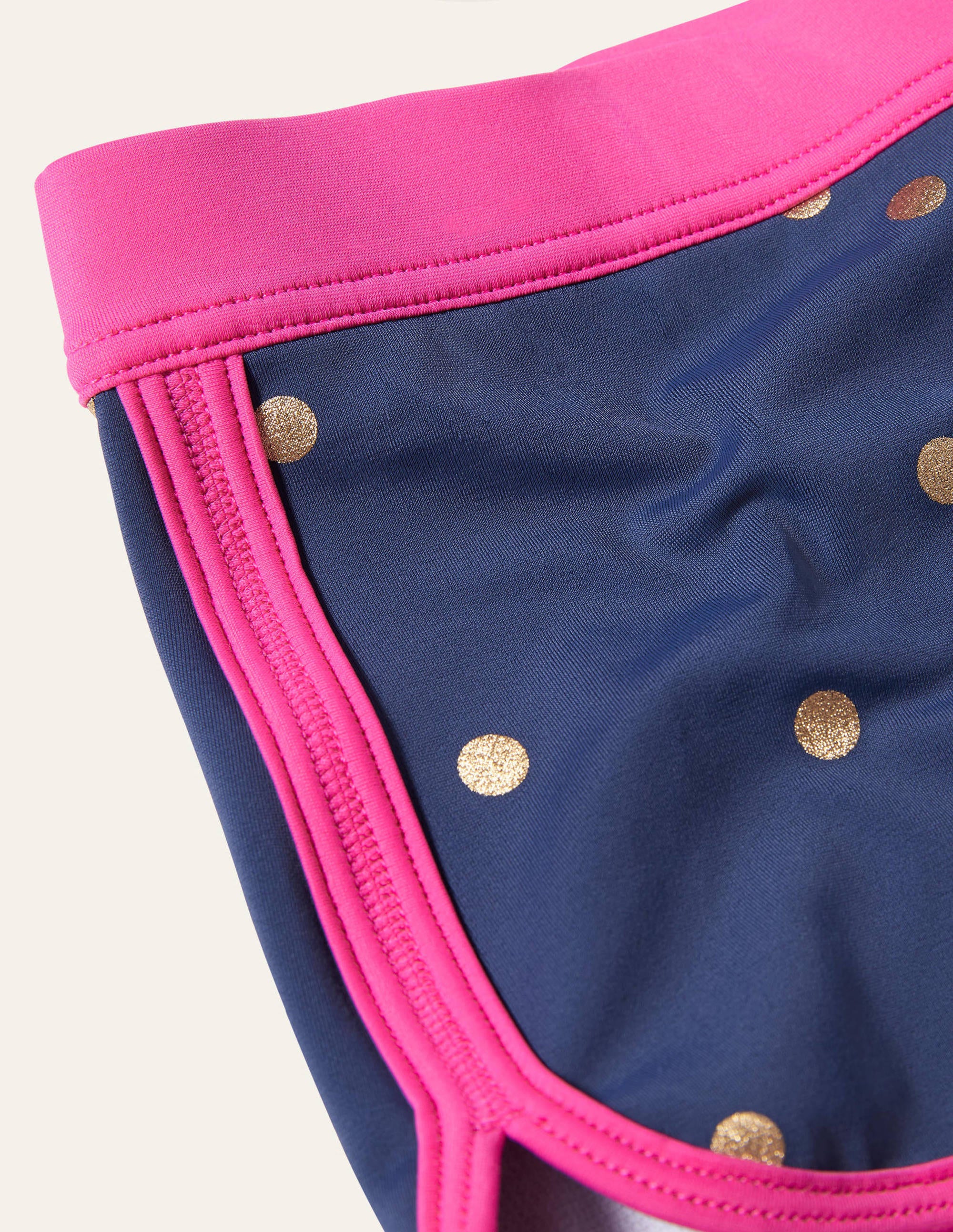 Short de bain à motif-Bleu océan à pois métallisés - Image 3