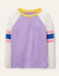 Raglan-Oberteil aus Flammgarn-Cooles Violett