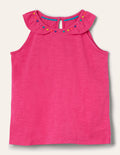 Charlie Pom Jersey Vest-Party Pink