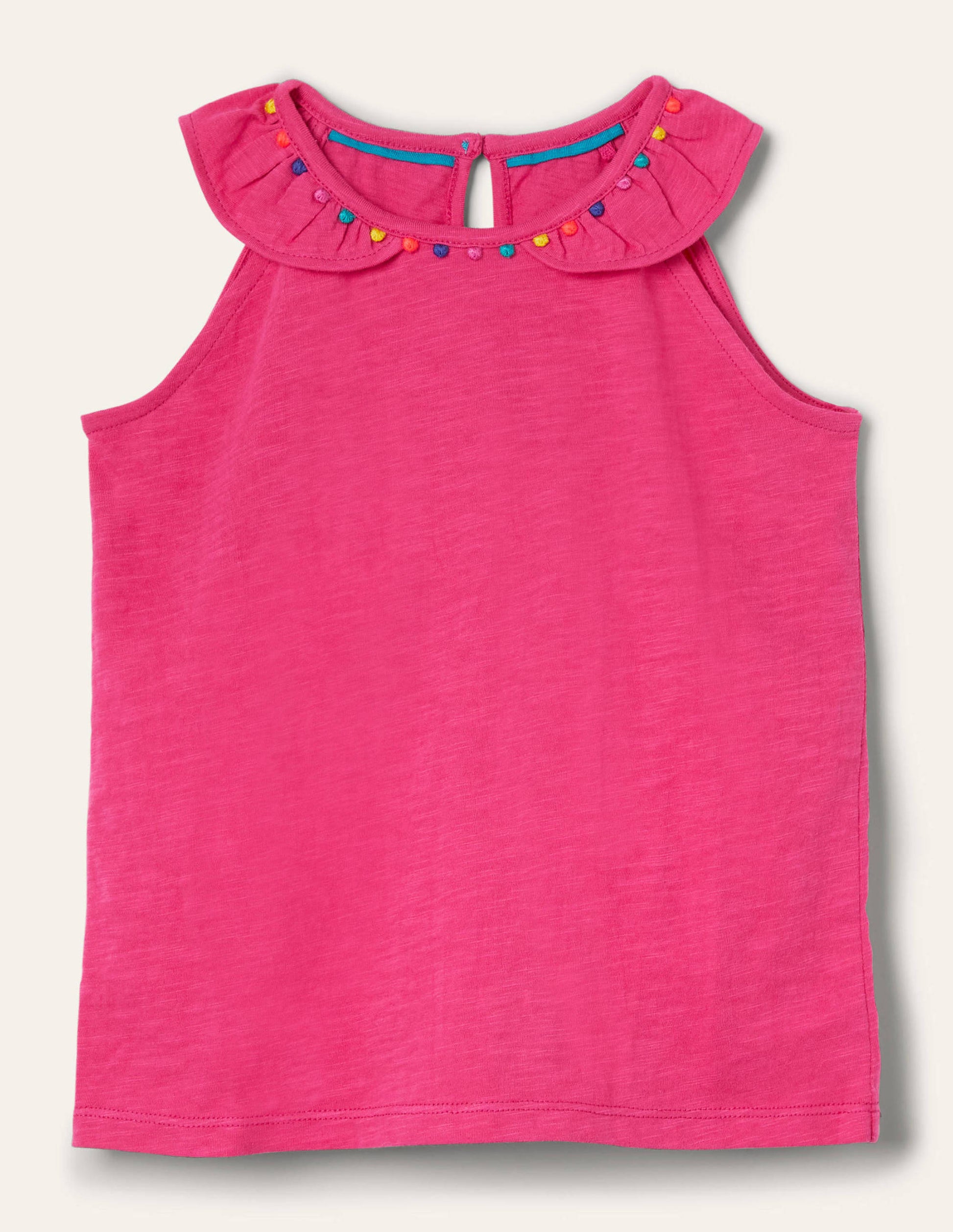 Charlie Pom Jersey Vest-Party Pink-1