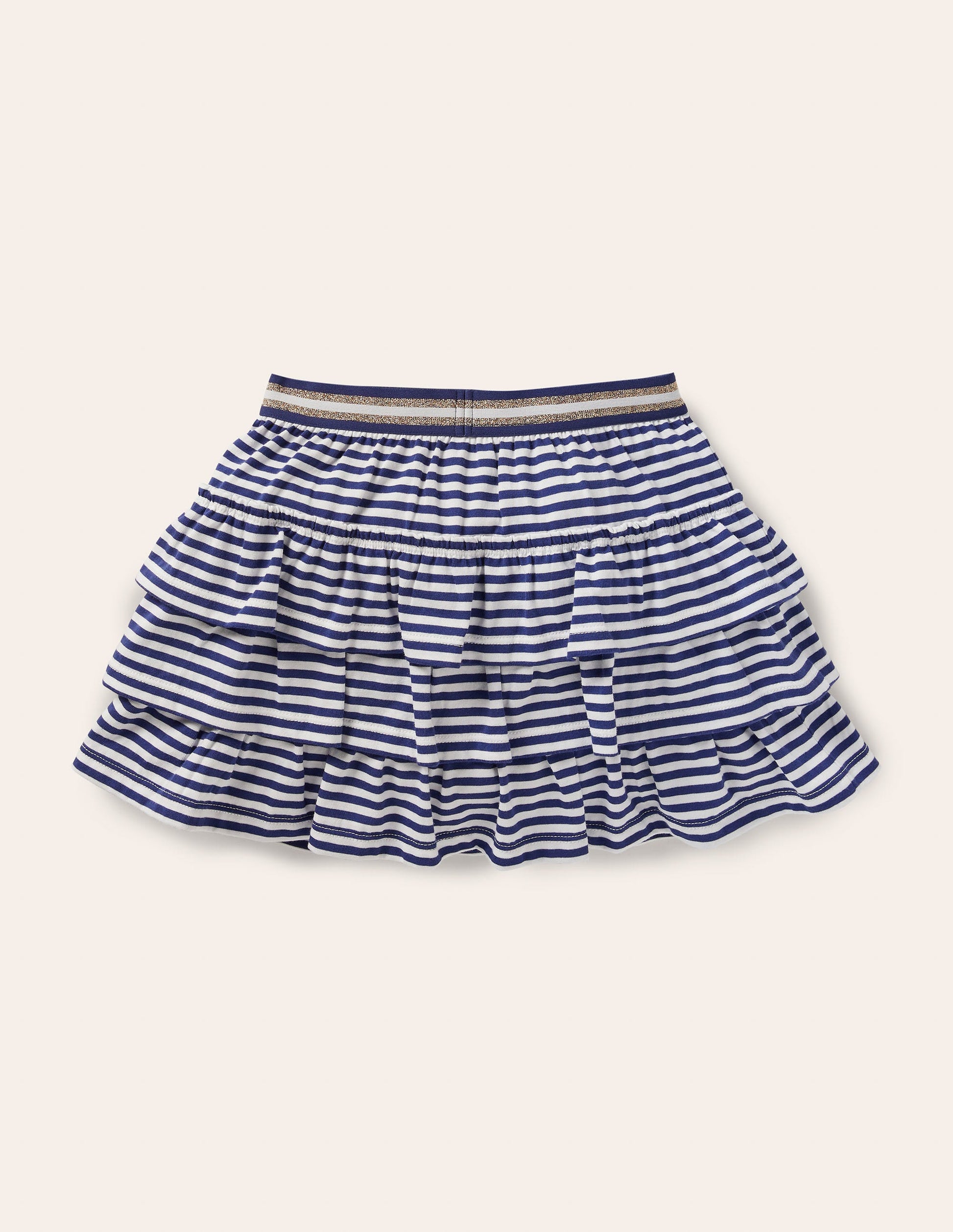 Jersey Ruffle Skort-Starboard Navy/White-2