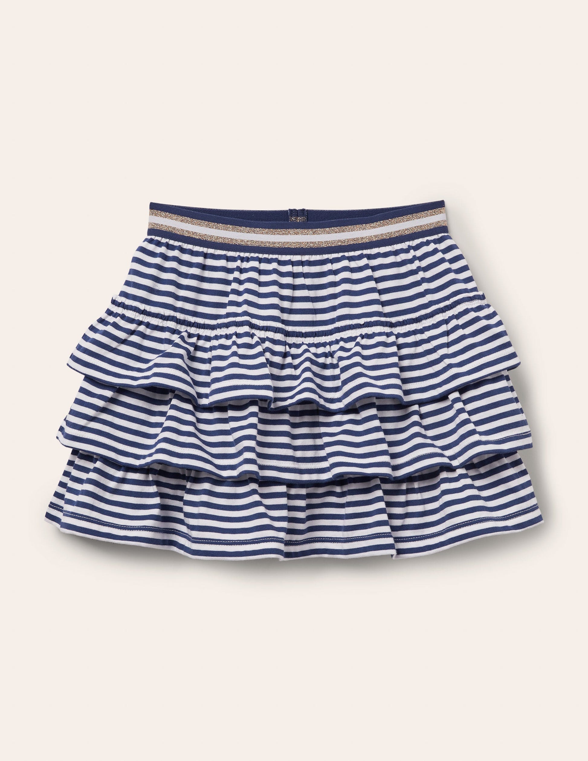 Jersey Ruffle Skort-Starboard Navy/White-1