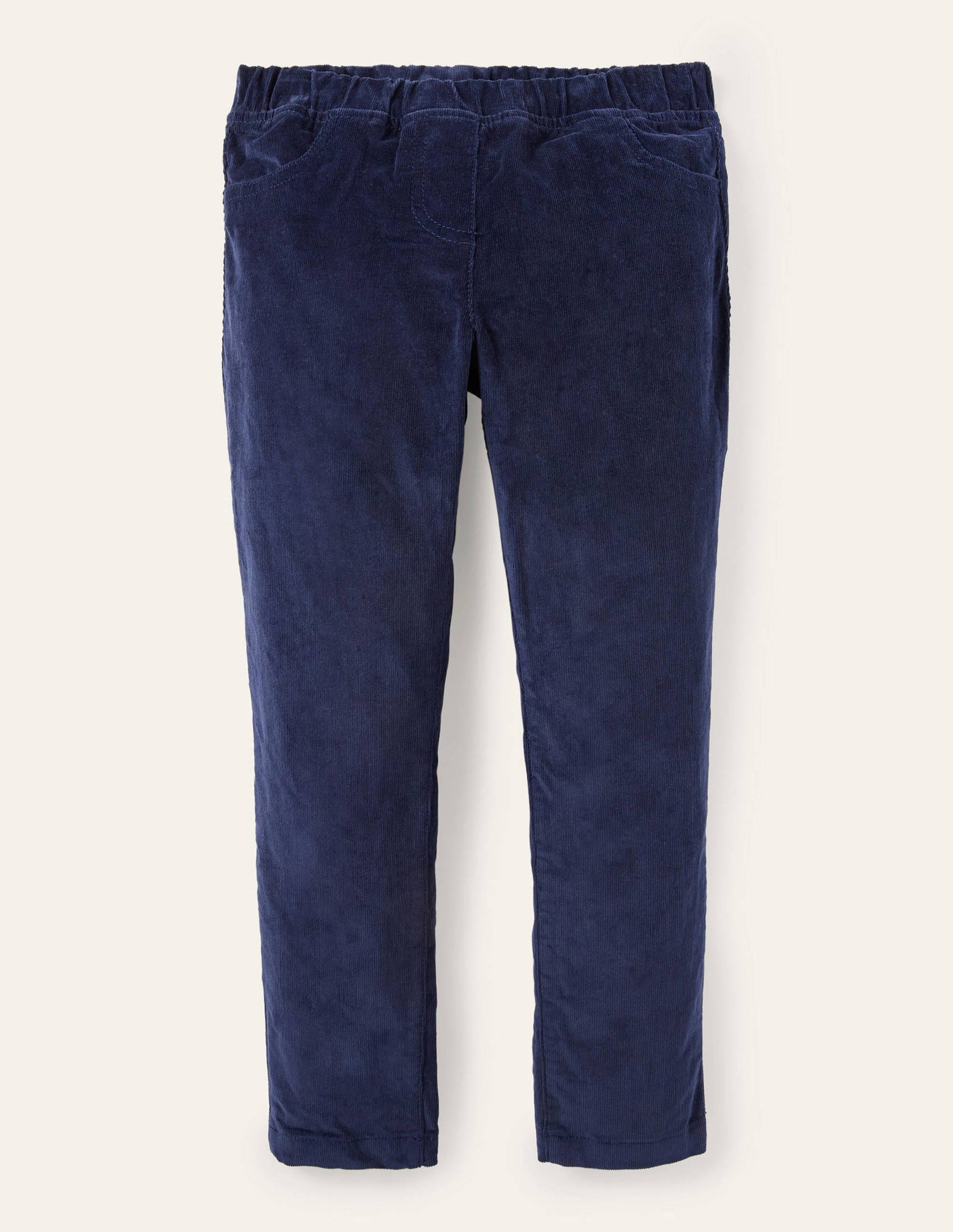 Legging en velours côtelé-Bleu marine écolier-1