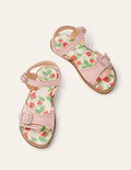 Sandales à boucle en cuir-Rose boto