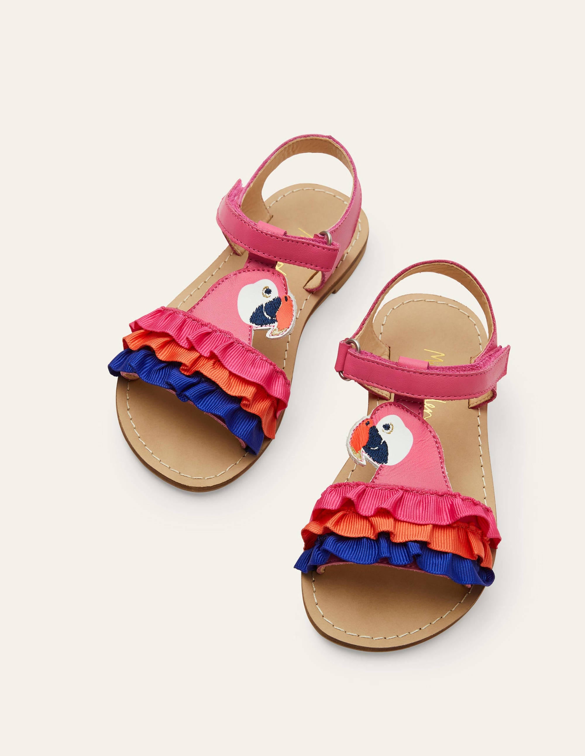 Sandales en cuir fantaisie-Perroquet multi - Image 1