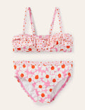 Florales Bikiniset-Pflaumenblütenrosa, Gänseblümchenmuster