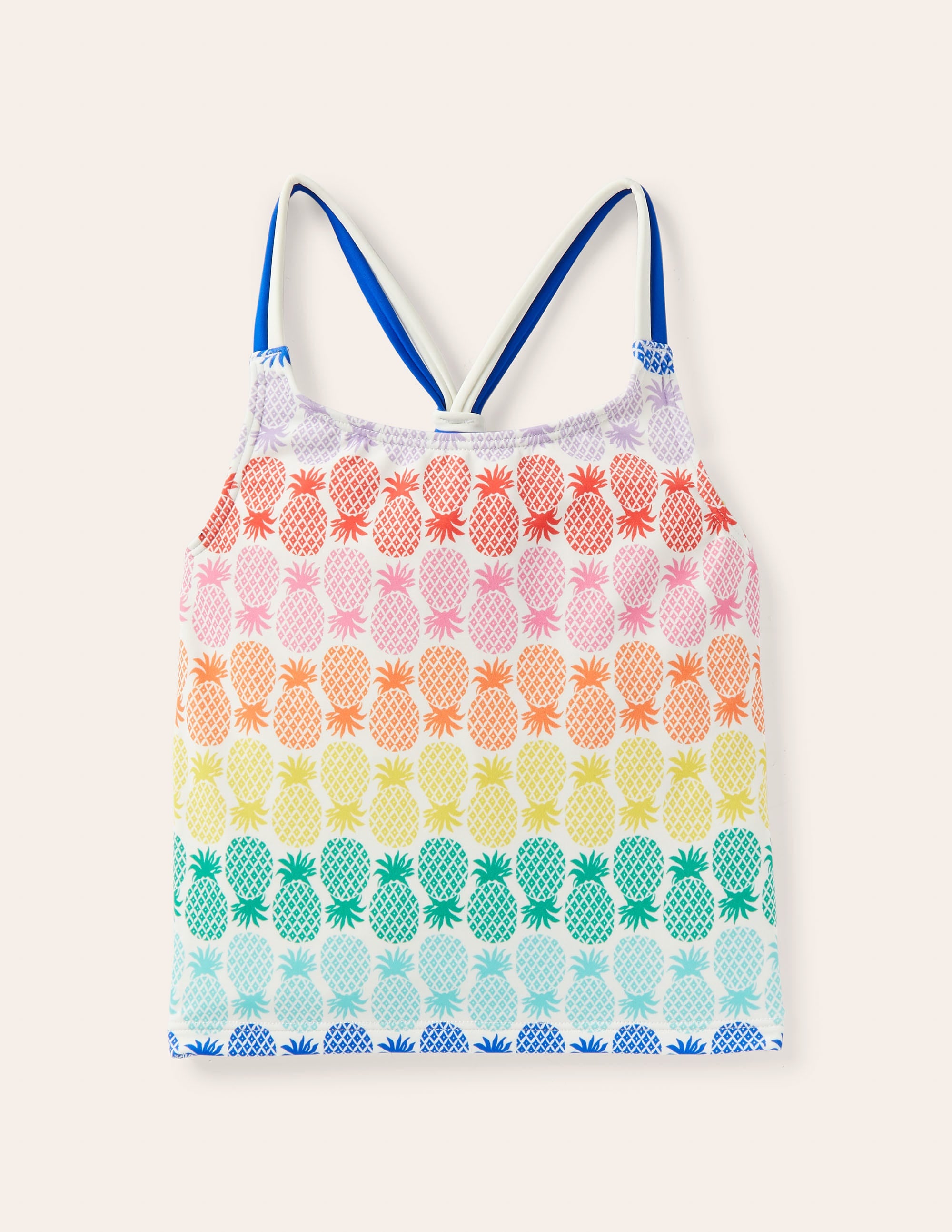 Haut de tankini à motif-Motif géométrique ananas arc-en-ciel multi - Image 1