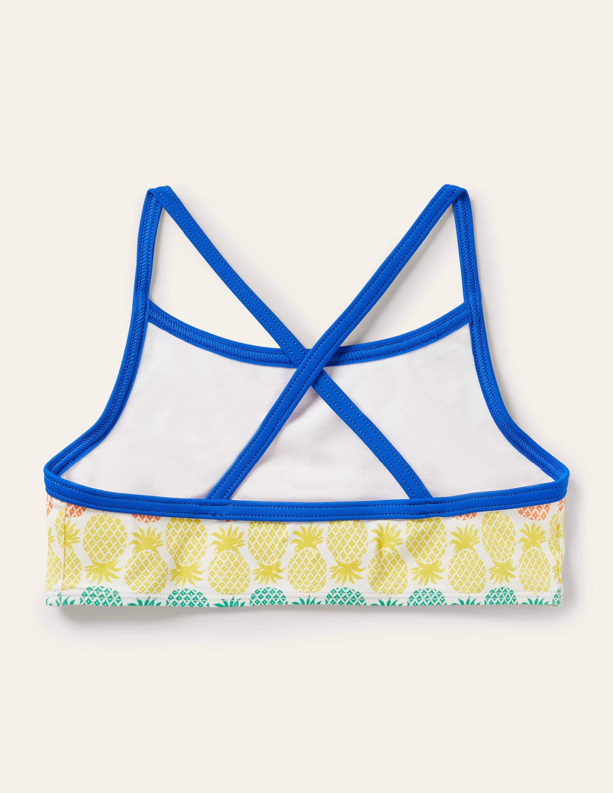 Patterned Bikini Top-Multi Rainbow Pineapple Geo - Image 2