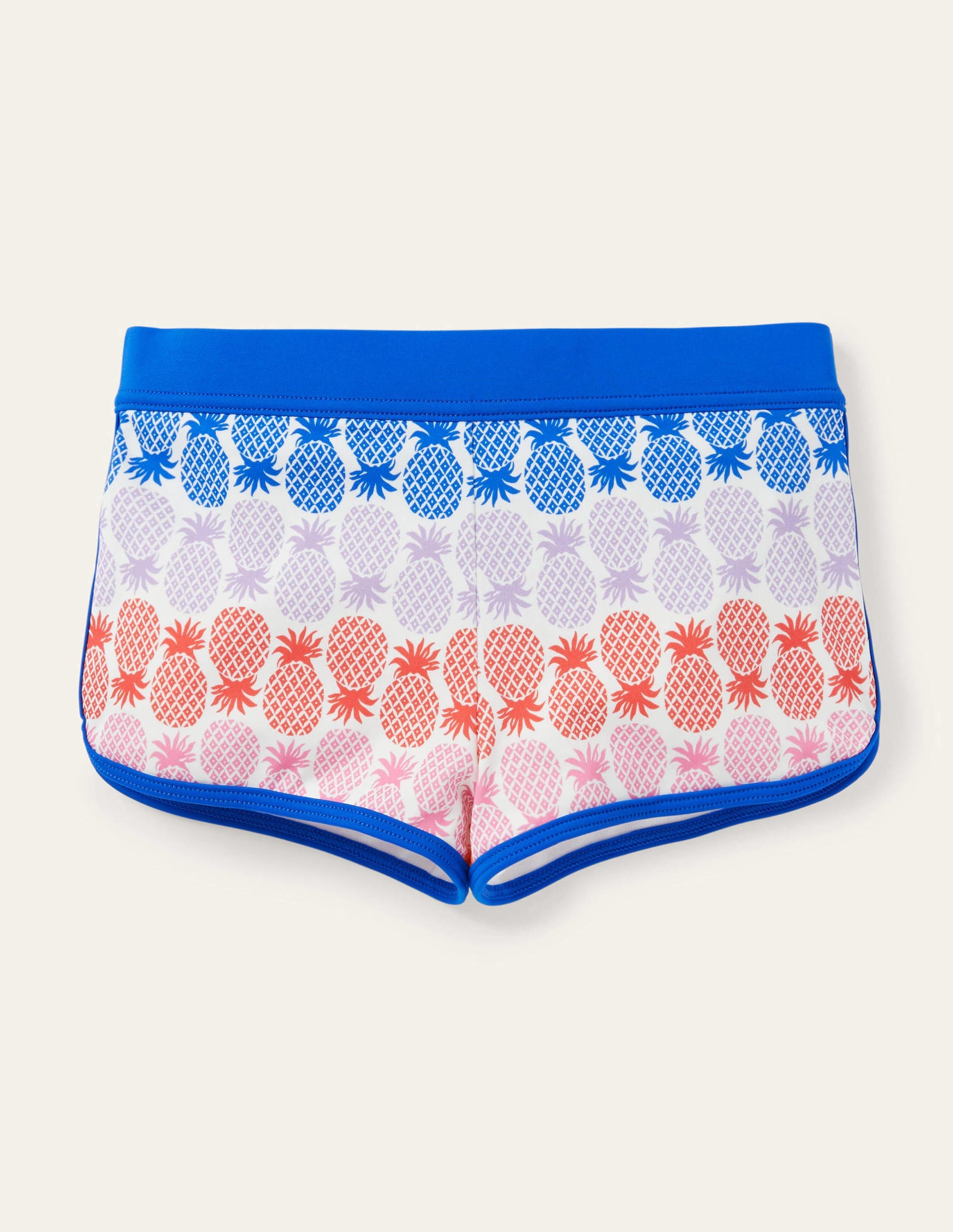 Short de bain à motif-Motif géométrique ananas arc-en-ciel multi-1
