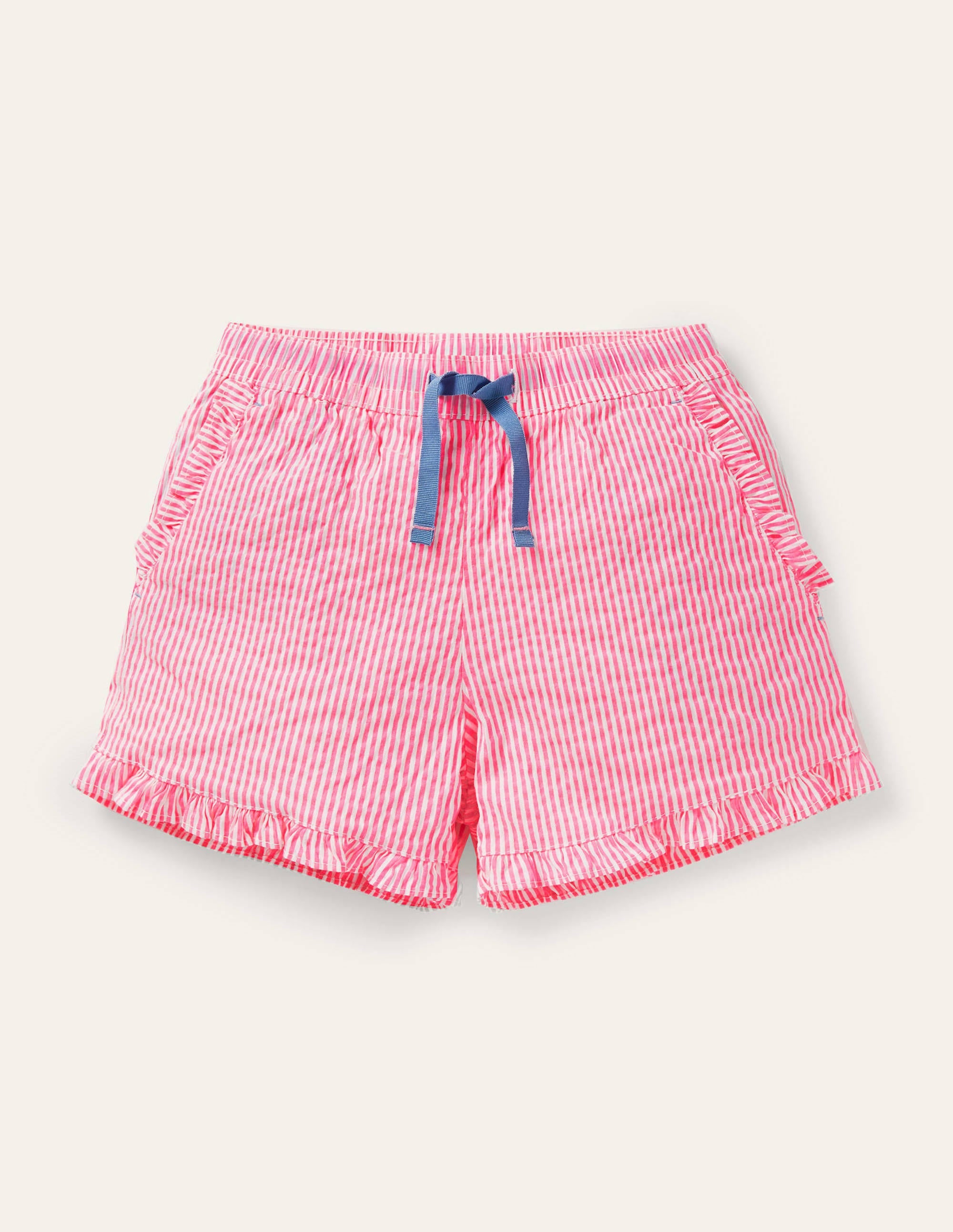 Short à ourlet volanté-Coutil rose festival - Image 1