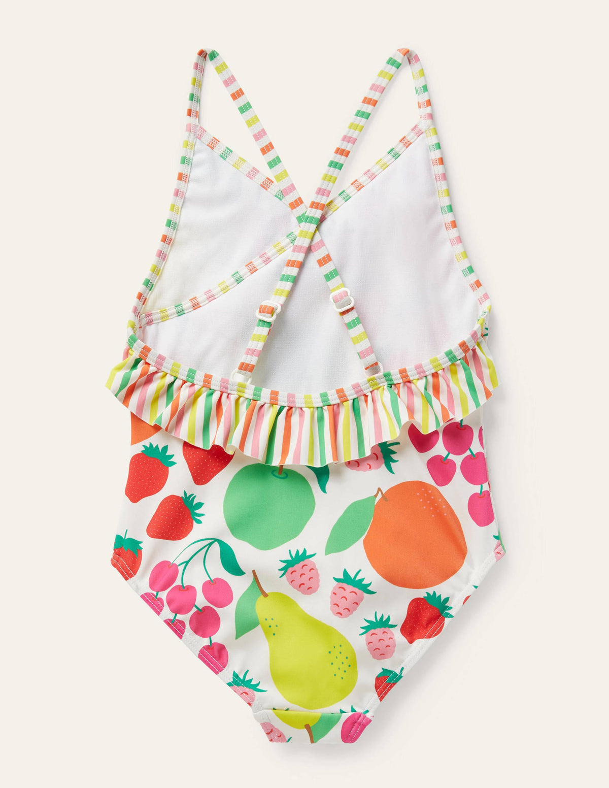 Badeanzug mit gewickelter Vorderseite-Bunt, Tutti Frutti - Image 2