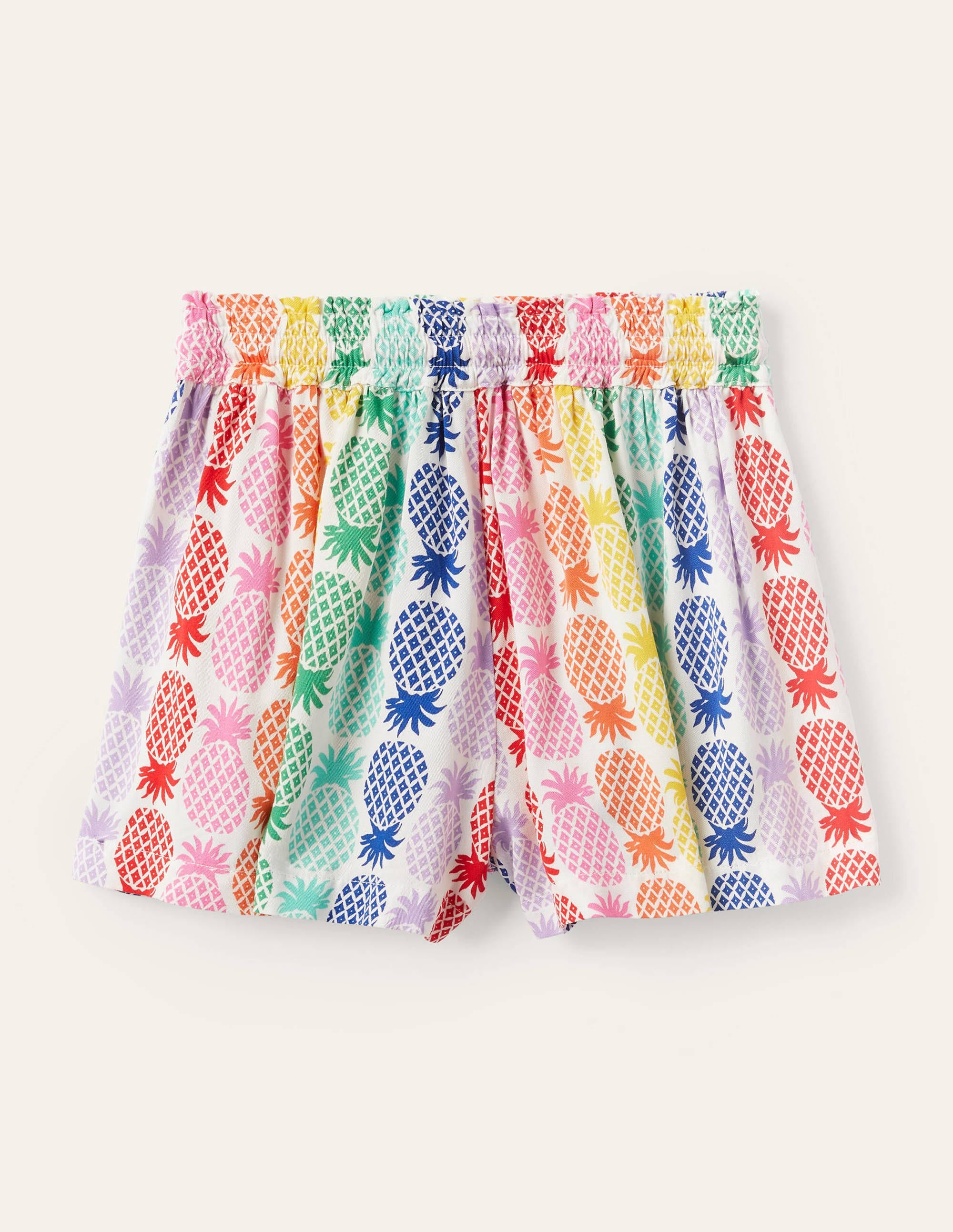 Gemusterte Webshorts-Bunt, Geometrisches Ananasmuster in Regenbogenfarben - Image 2