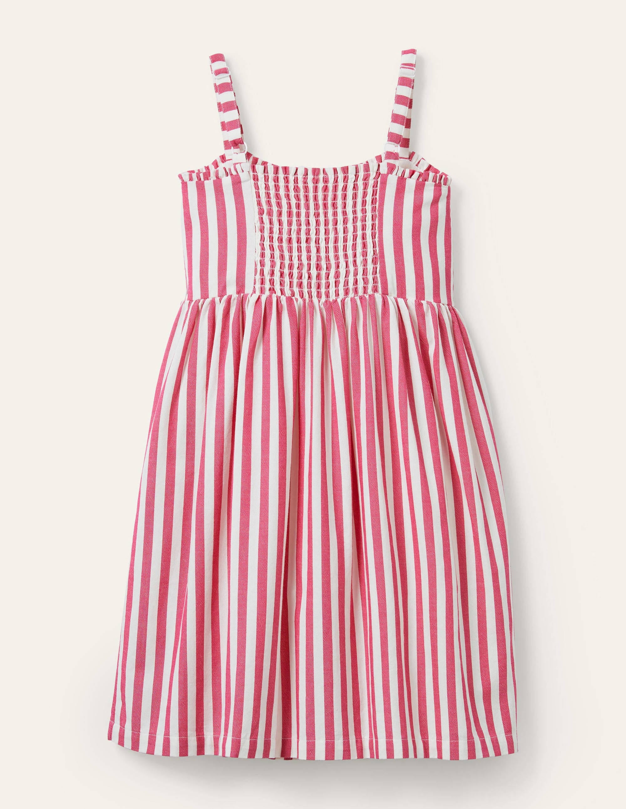 Sommerkleid mit durchgängiger Knopfleiste-Pink/Naturweiß - Image 2