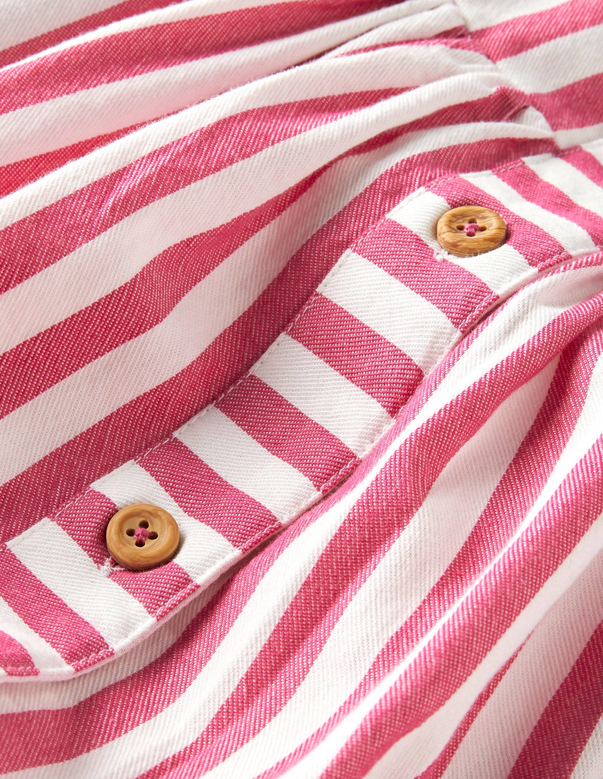 Sommerkleid mit durchgängiger Knopfleiste-Pink/Naturweiß - Image 3
