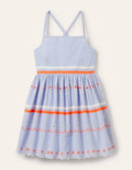 Robe multi-ornementée-Chambray