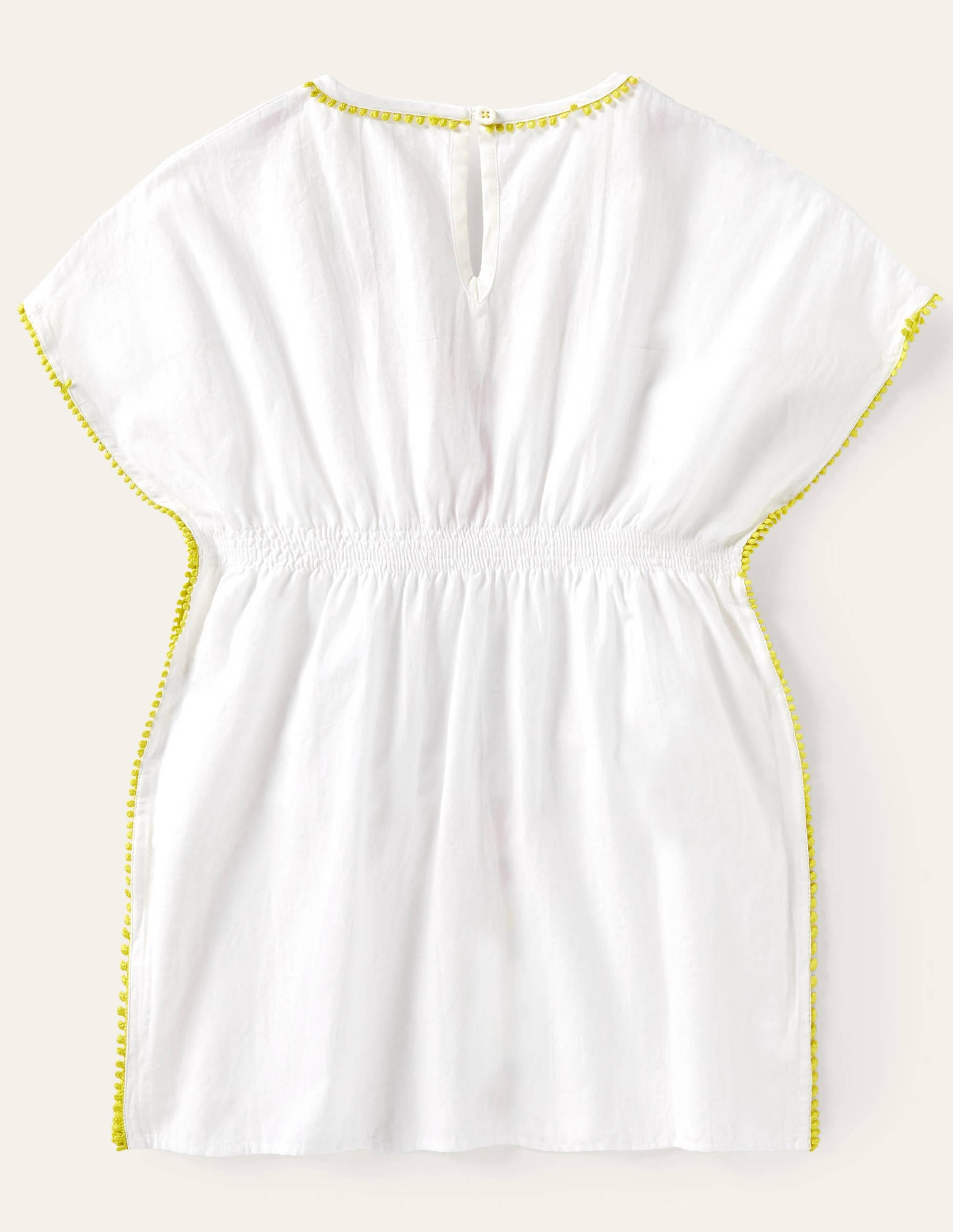 Caftan avec fruits brodés-Blanc - Image 2
