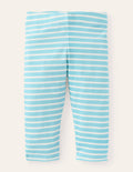 Fröhliche 7/8-Leggings-Wasserblau/Naturweiß