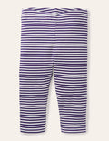 Fun Cropped Leggings-Indigo Navy/ White