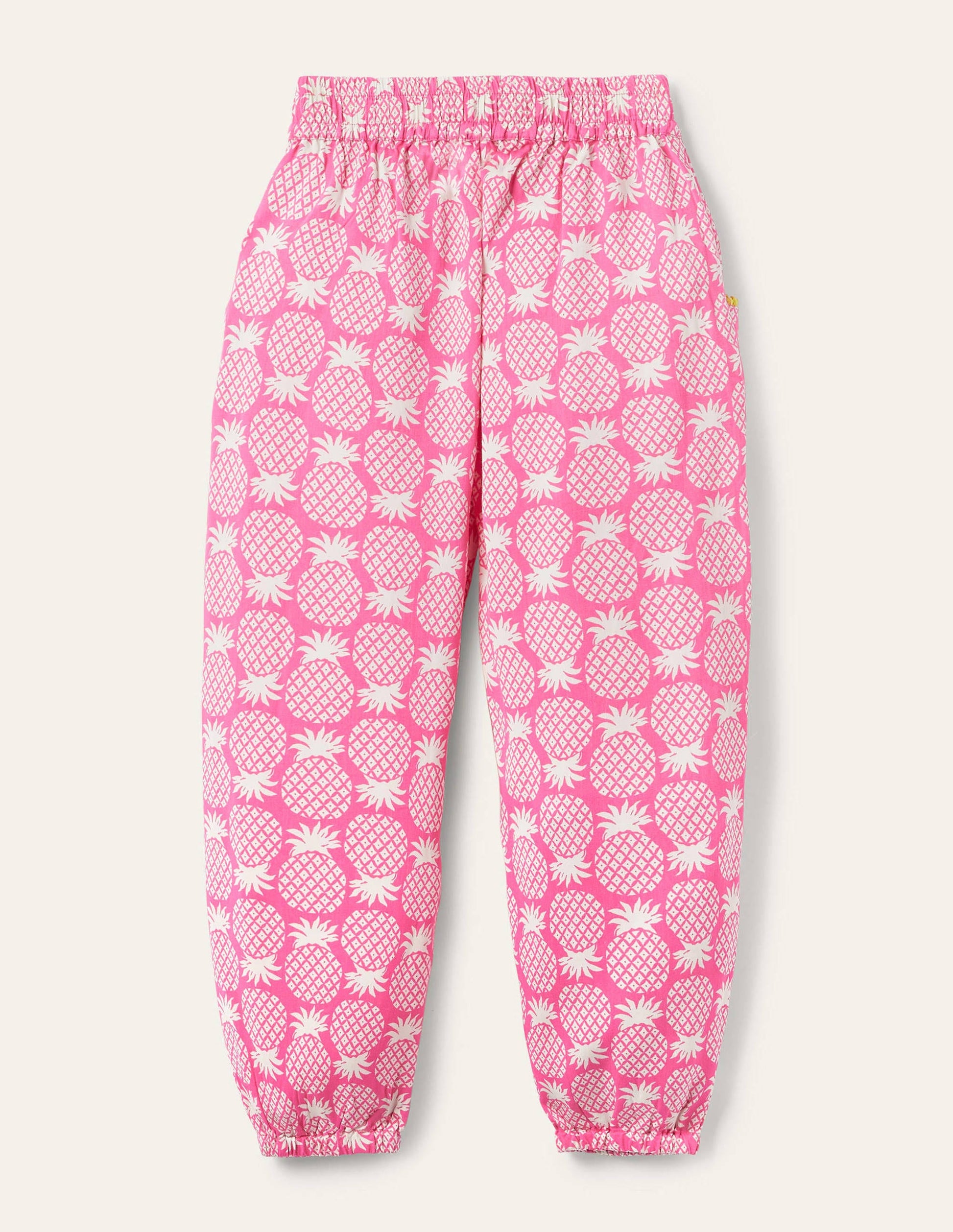 Lässige gemusterte Webhose-Pink, Geometrisches Ananasmuster-2