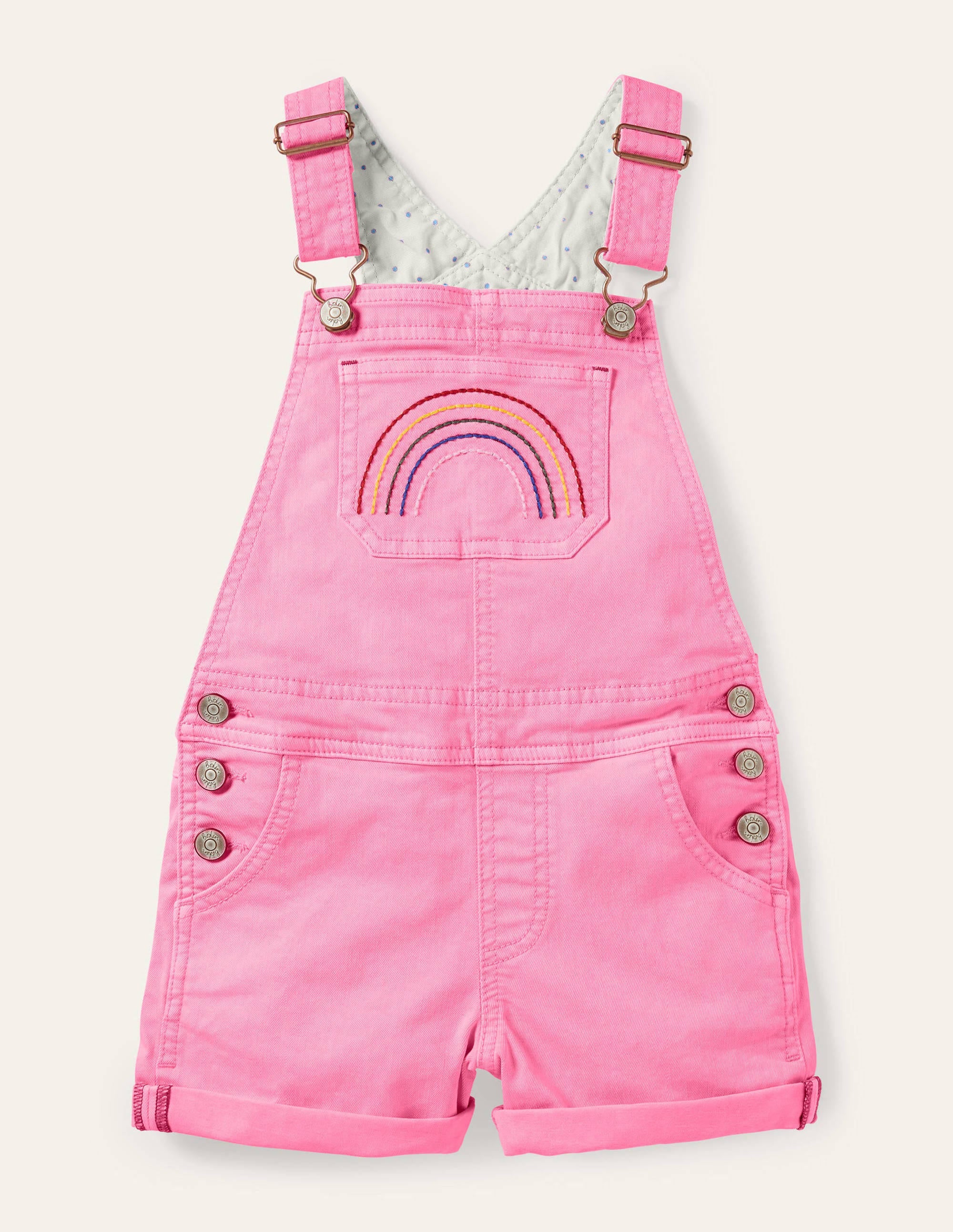 Fröhliche kurze Latzhose-Festivalrosa - Image 1