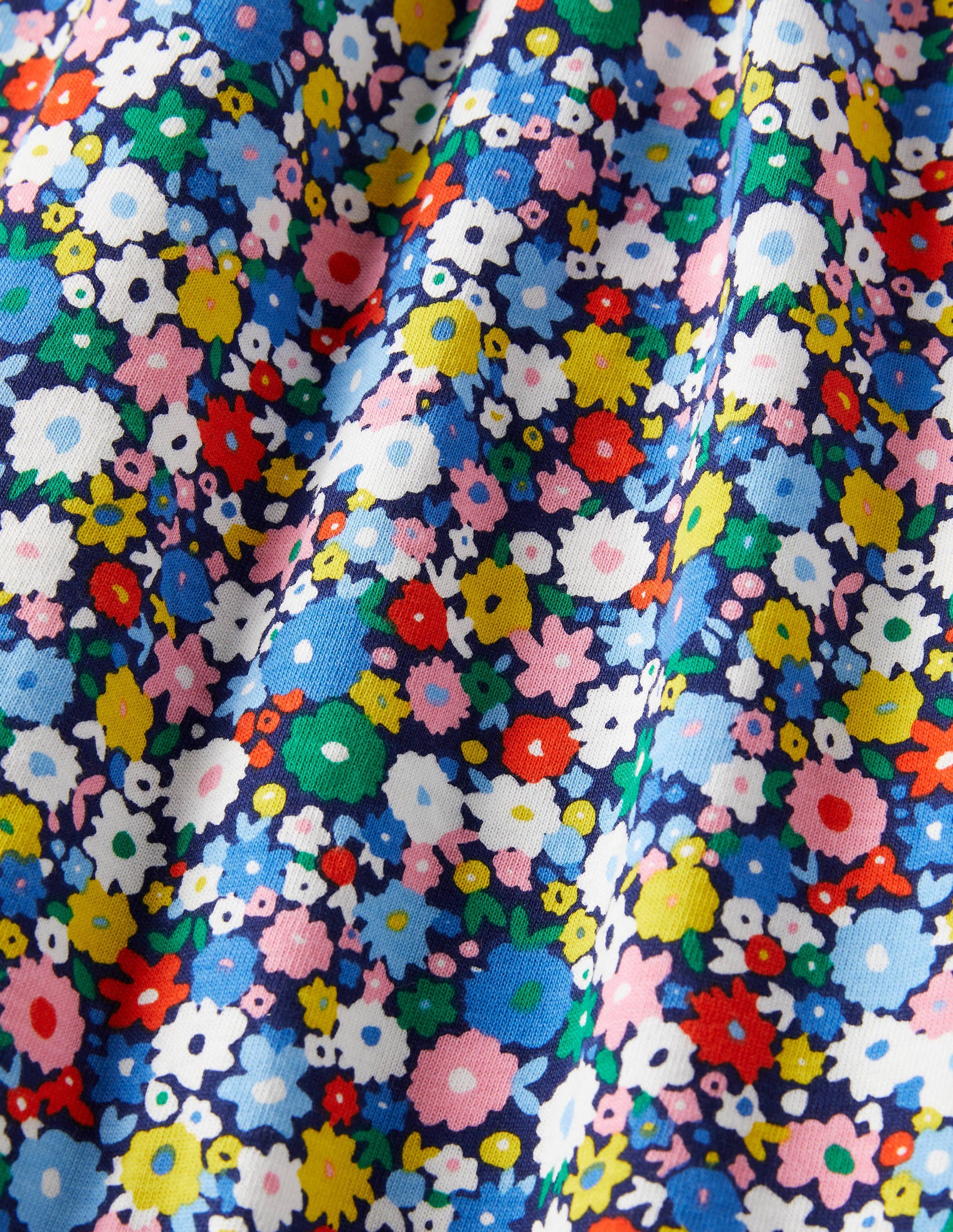 Gesmoktes Skortkleid-Elisabethanisches Blau, Blumenbeet - Image 3