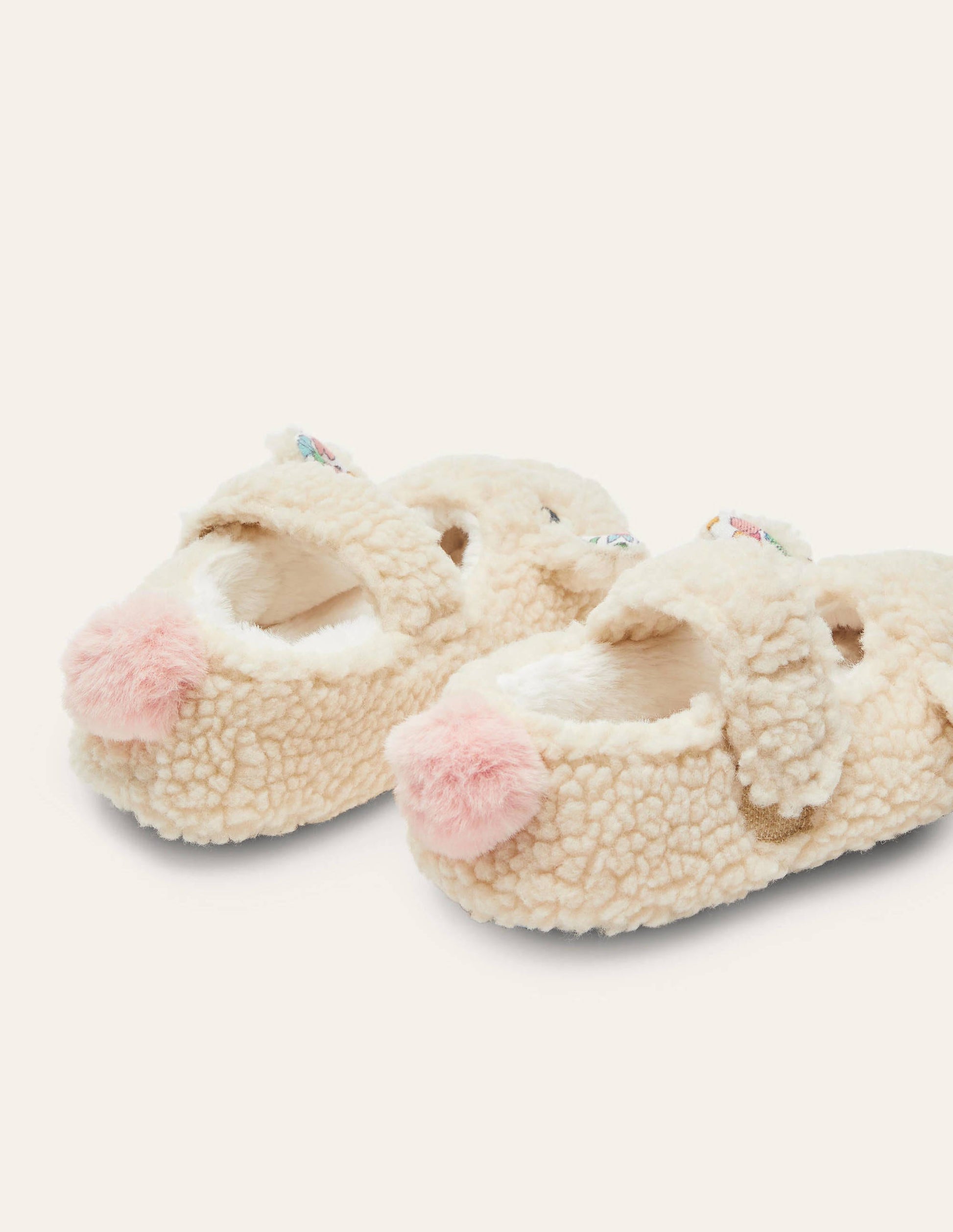 Originelle Slipper-Hellbeige, Schaf-3