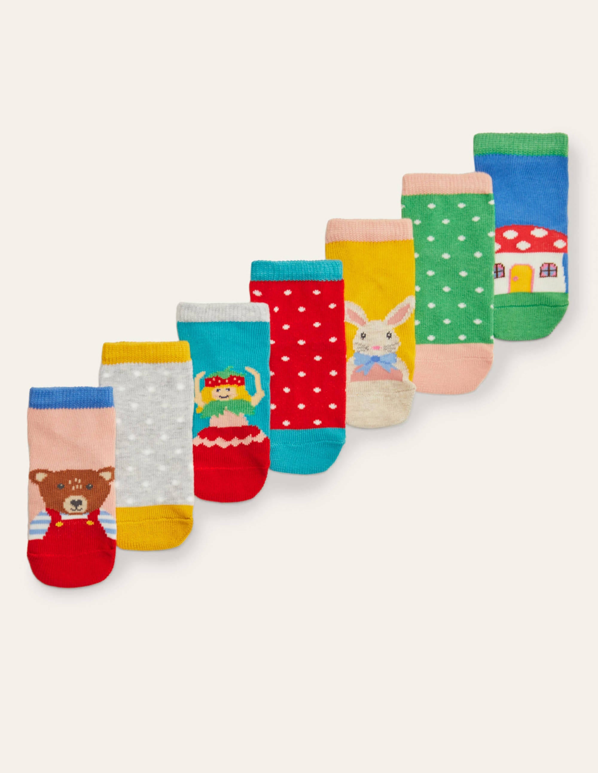 Sock Box 7 Pack-Animals and Fairies - Image 1