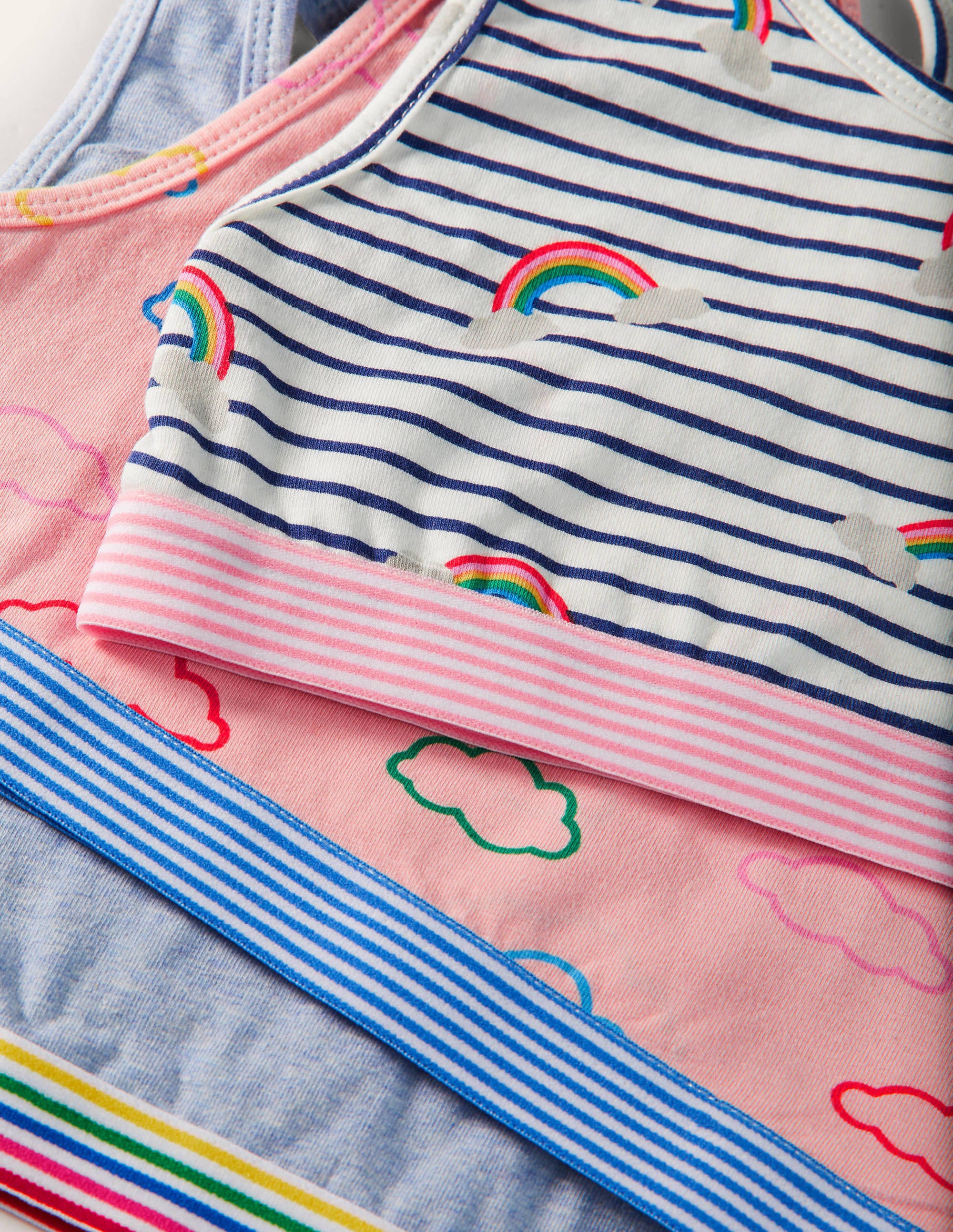 3 tops sportifs courts-Nuages arc-en-ciel - Image 3