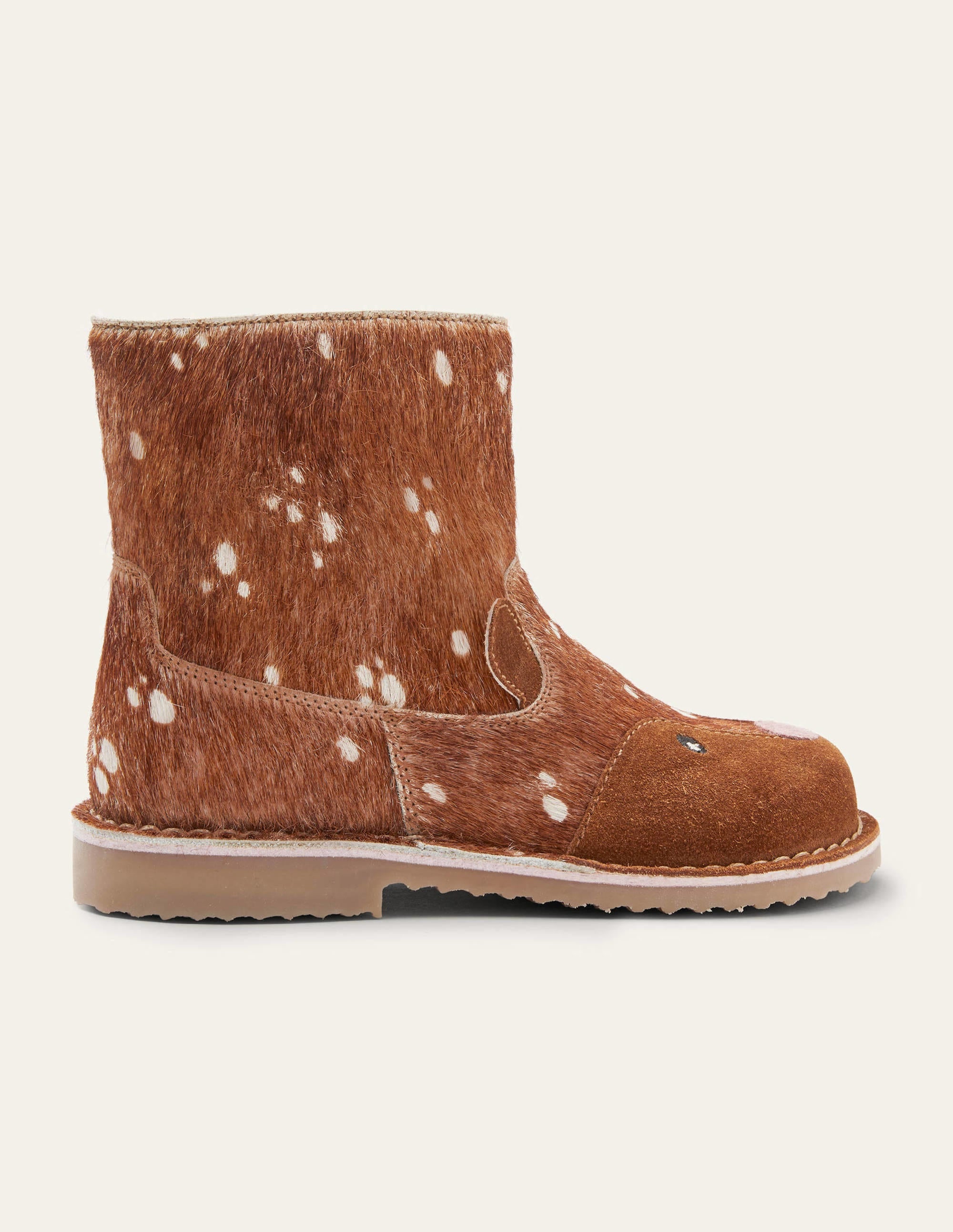 Cosy Short Leather Boots-Deer Hair on Hide - Image 2