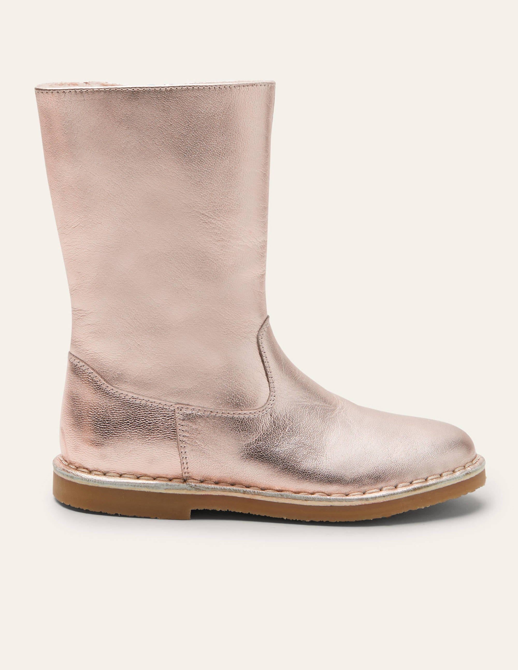 Bottes montantes-Or rose métallisé - Image 2