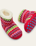 Chaussons bottillons-Motif jacquard multi