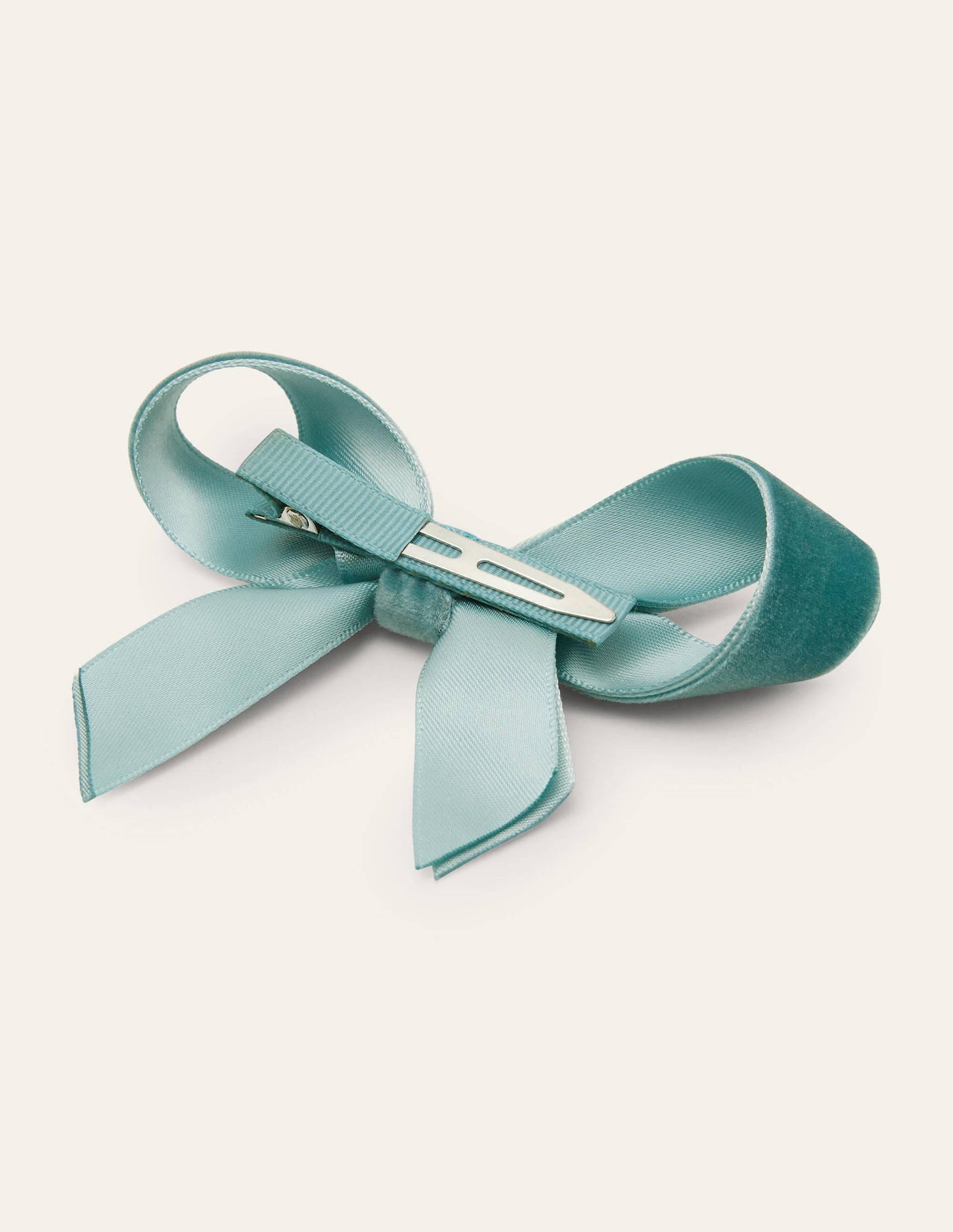 Große Haarspange mit Schleife-Bachblau