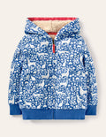 Hoodie mit kuscheligem Futter-Elisabethanisches Blau, Waldmotiv
