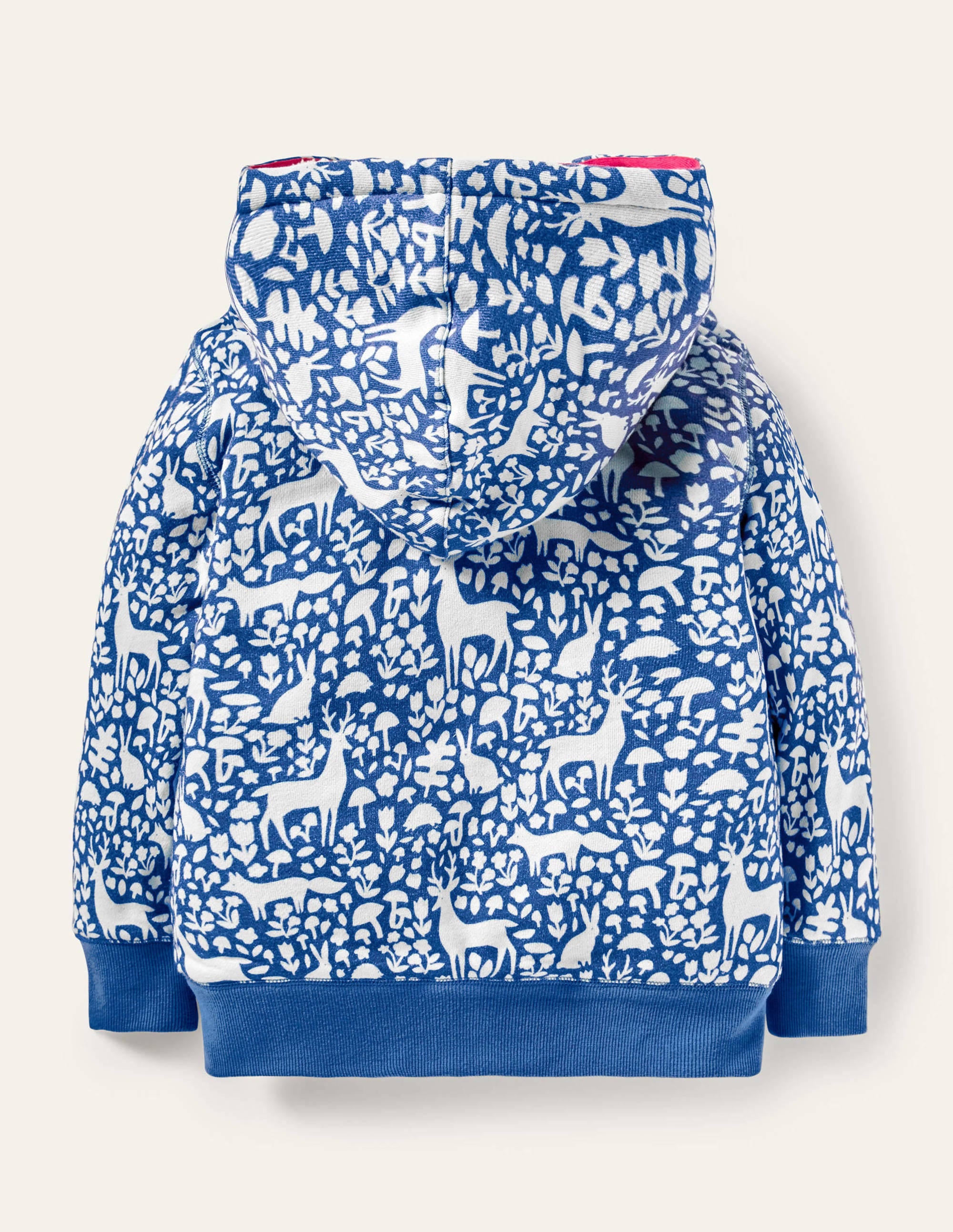 Hoodie mit kuscheligem Futter-Elisabethanisches Blau, Waldmotiv - Image 2