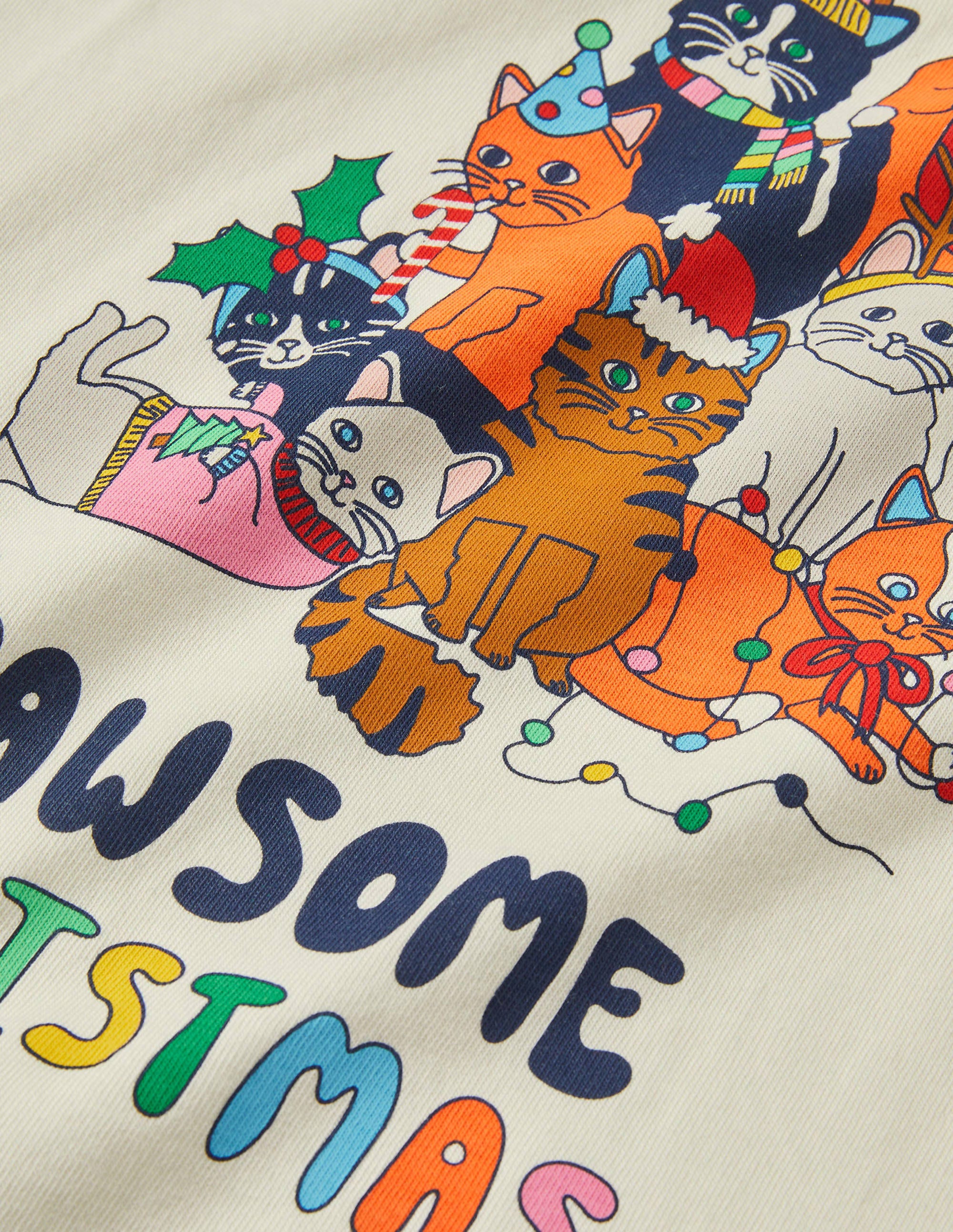 Festliches gemustertes Raglan-Shirt-Grün, Pawsome Christmas - Image 3