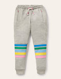 Pantalon de survêtement à genoux renforcés-Arc-en-ciel gris chiné