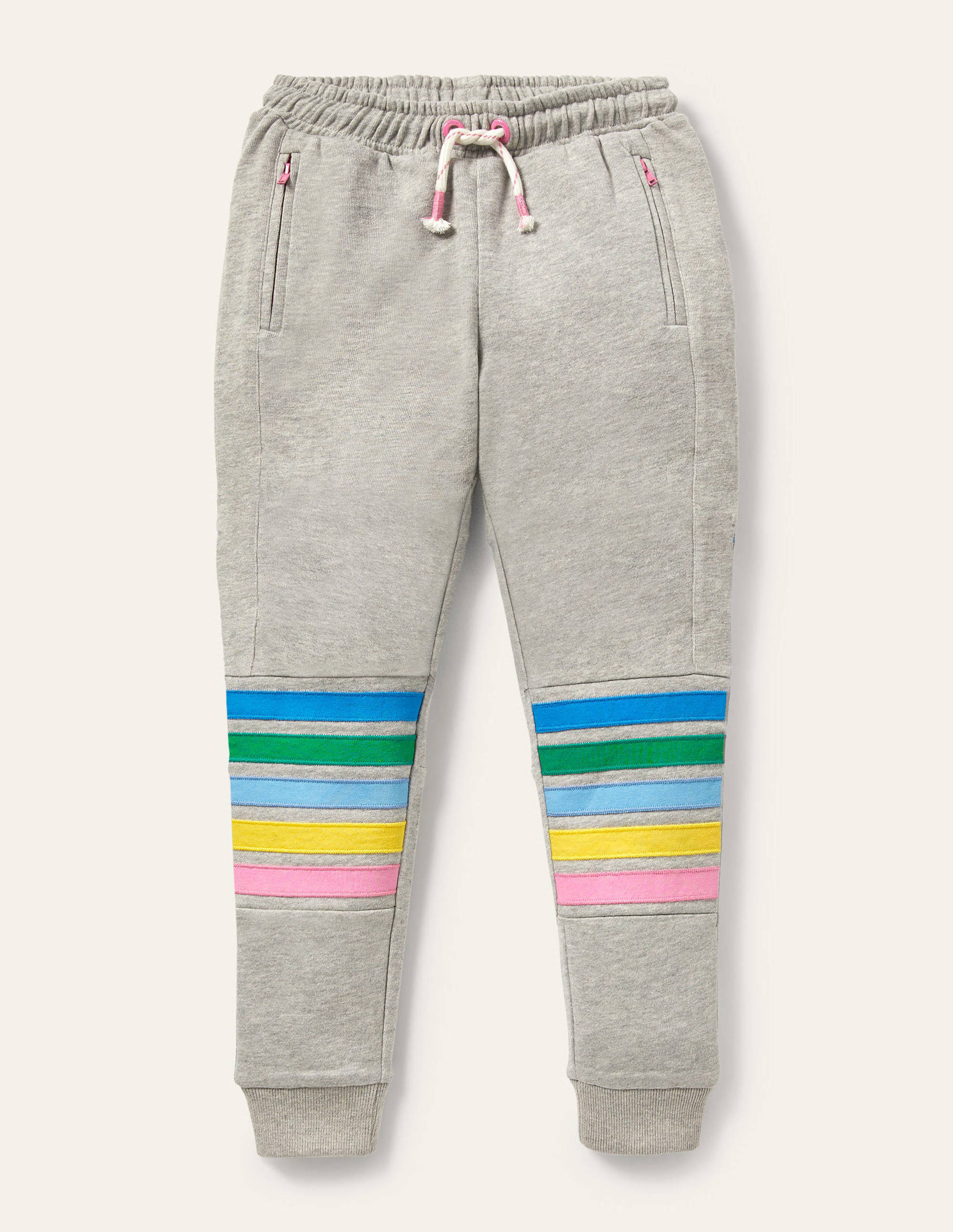 Pantalon de survêtement à genoux renforcés-Arc-en-ciel gris chiné - Image 1