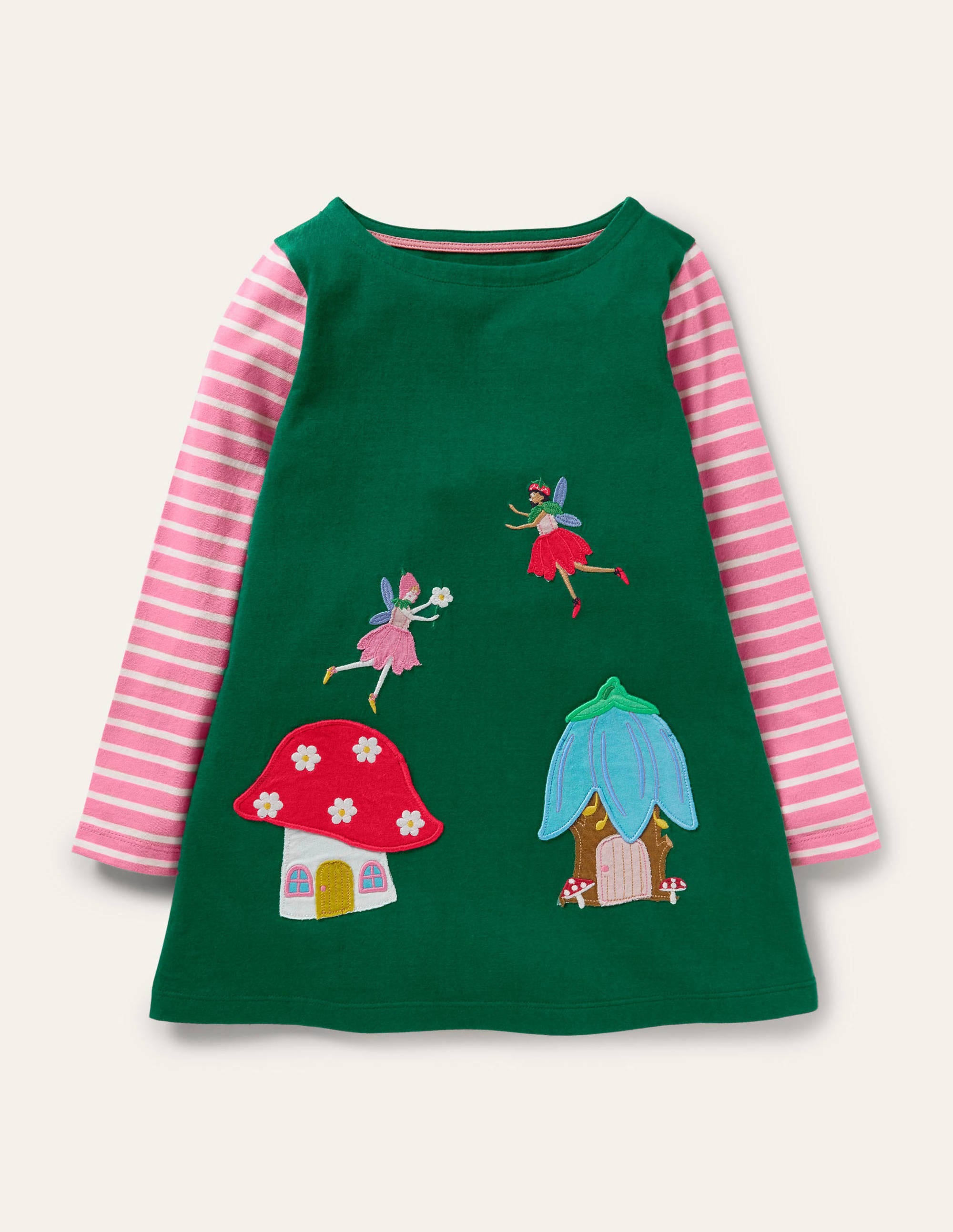 Tunique avec poches à appliqués-Fées vert forêt - Image 1