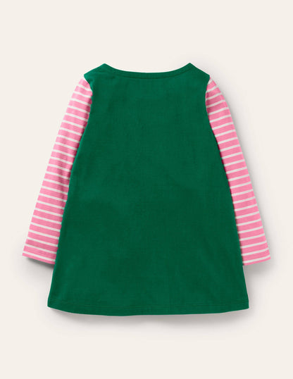 Tunika mit applizierter Tasche-Waldgrün, Feen