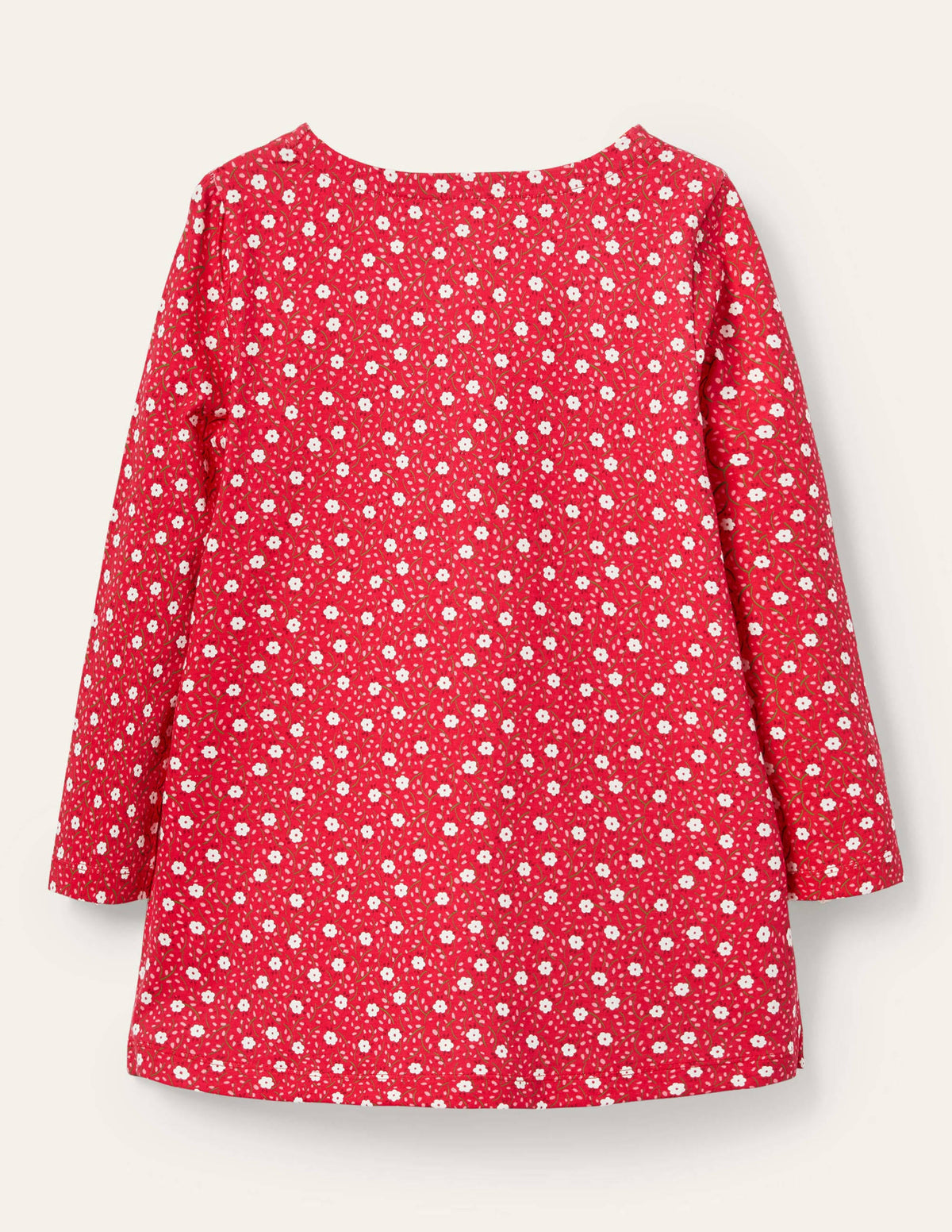 Appliqué Pocket Tunic-Floral Ditsy Rose Deer-2
